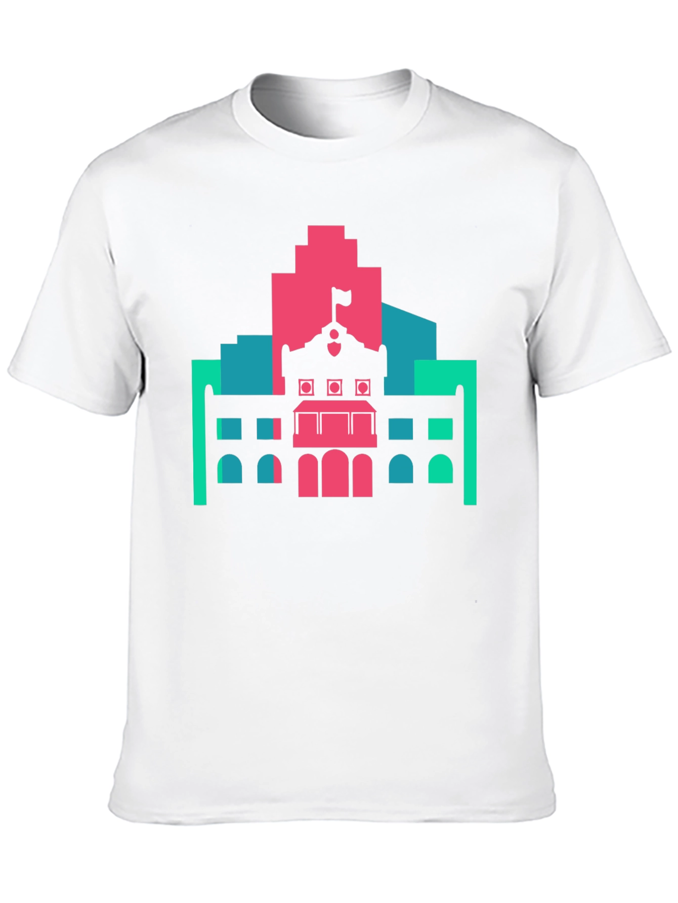 Black Architectural Graphic Tee - Modern Building Design view 10