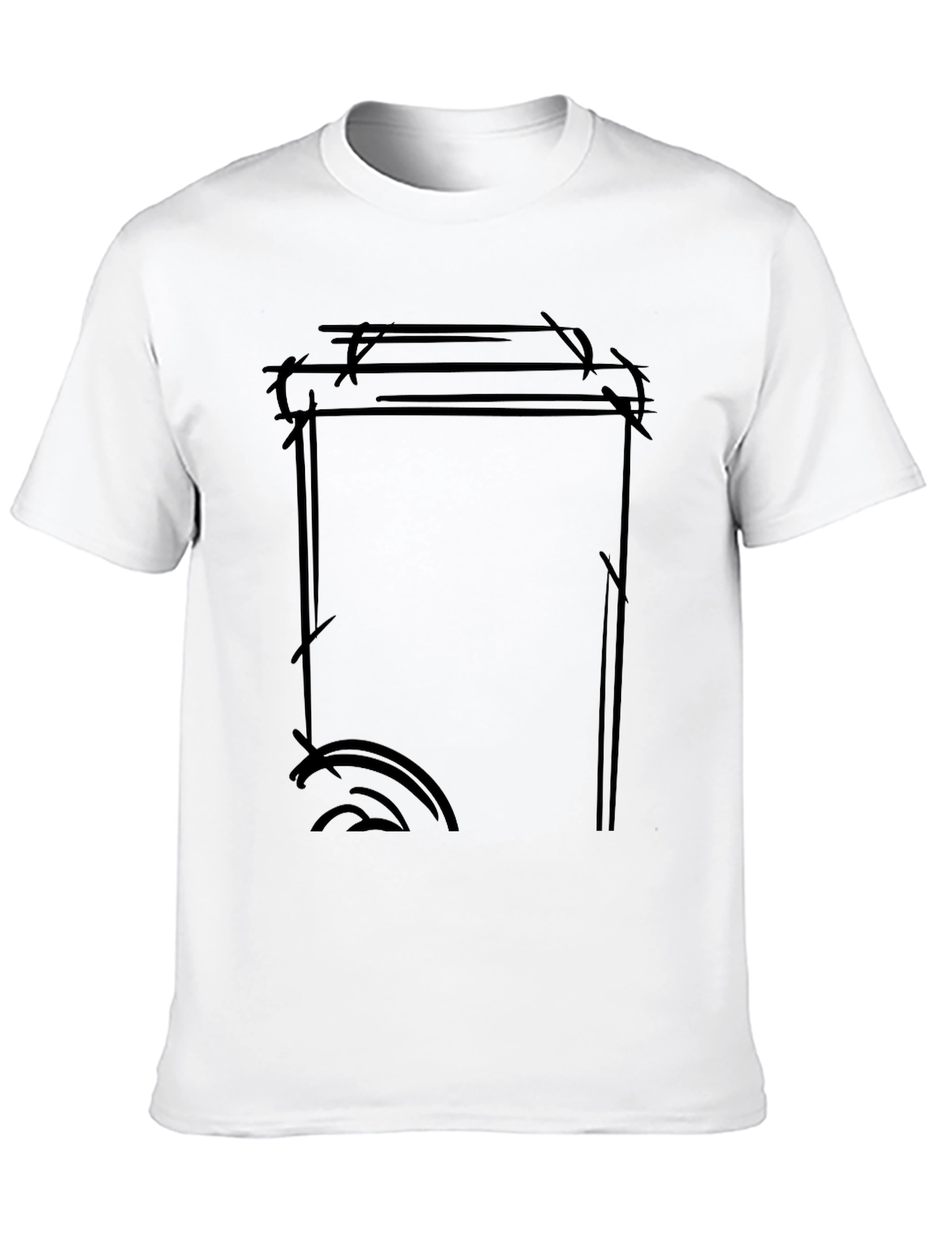 Black Edgy Graphic Print Black T-Shirt view 10