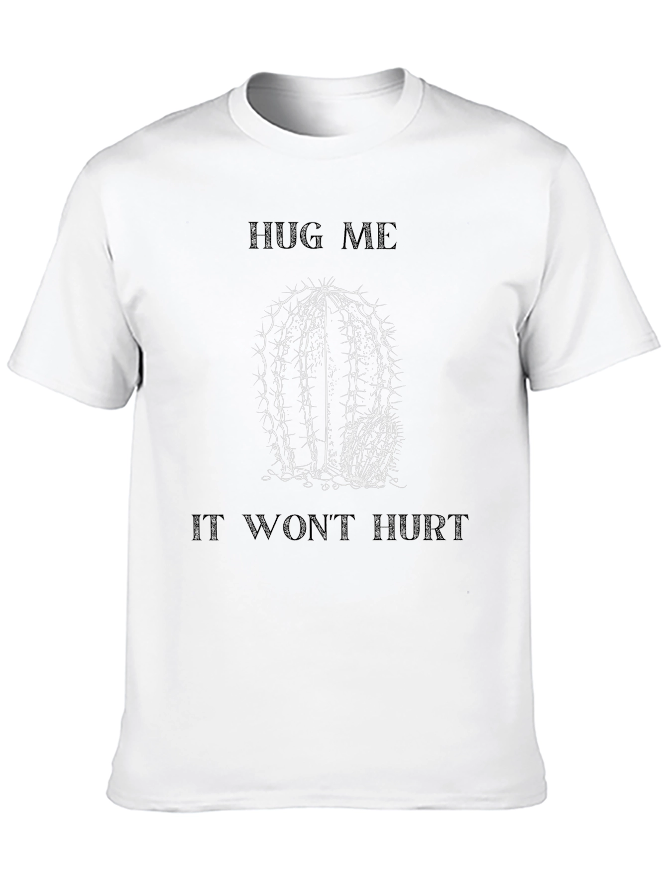Black Hug Me Cactus Graphic T-Shirt - Black view 10