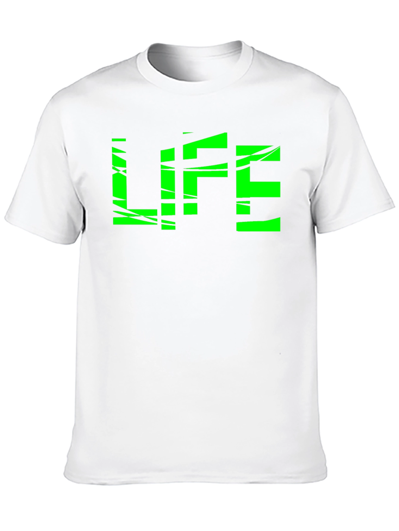Black Green "LIFE" Graphic Black T-Shirt view 10
