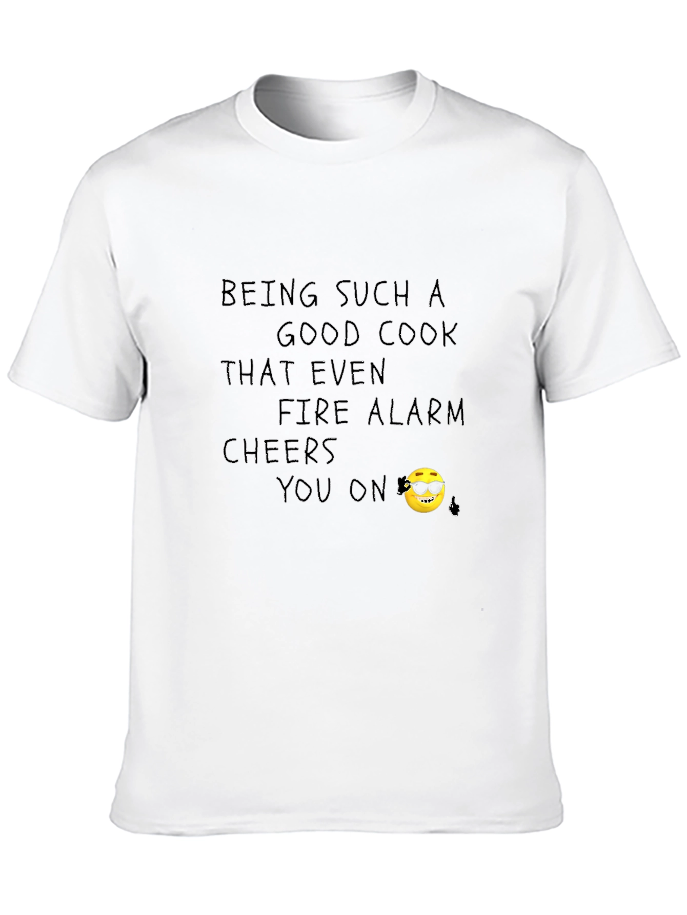 Black Cool Cook T-Shirt - Fire Alarm Cheers You On! view 10
