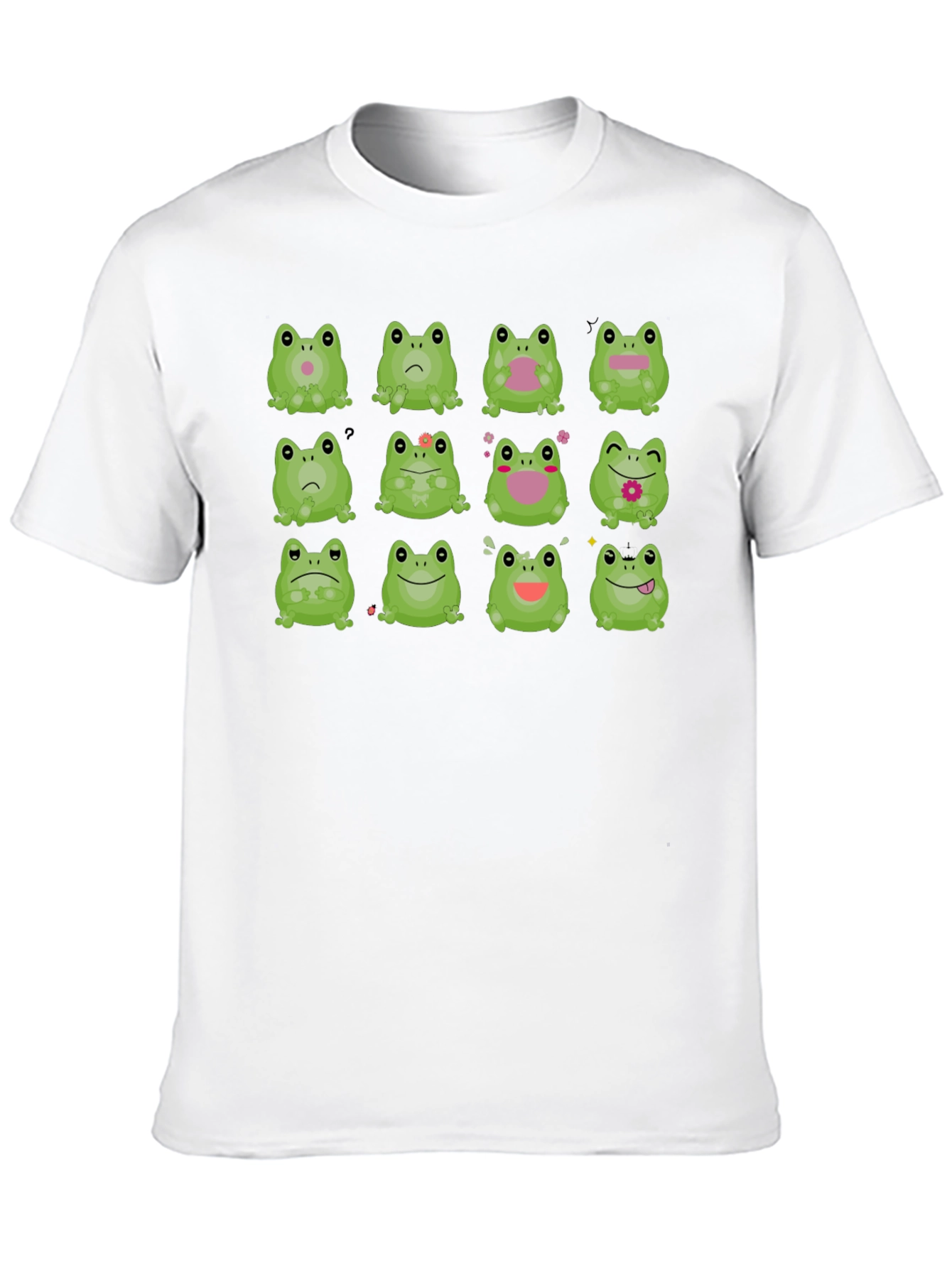 Black Frog Expression Black T-Shirt - Unisex view 10