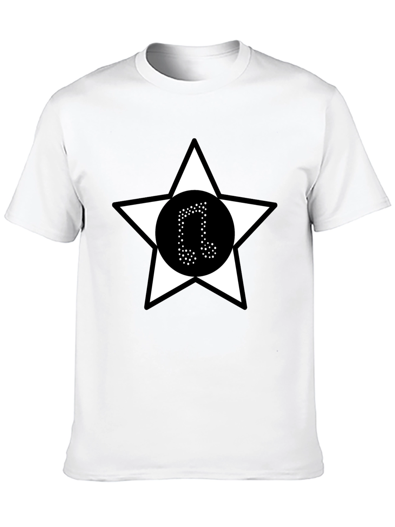 Black Star Music Note Black T-Shirt view 10