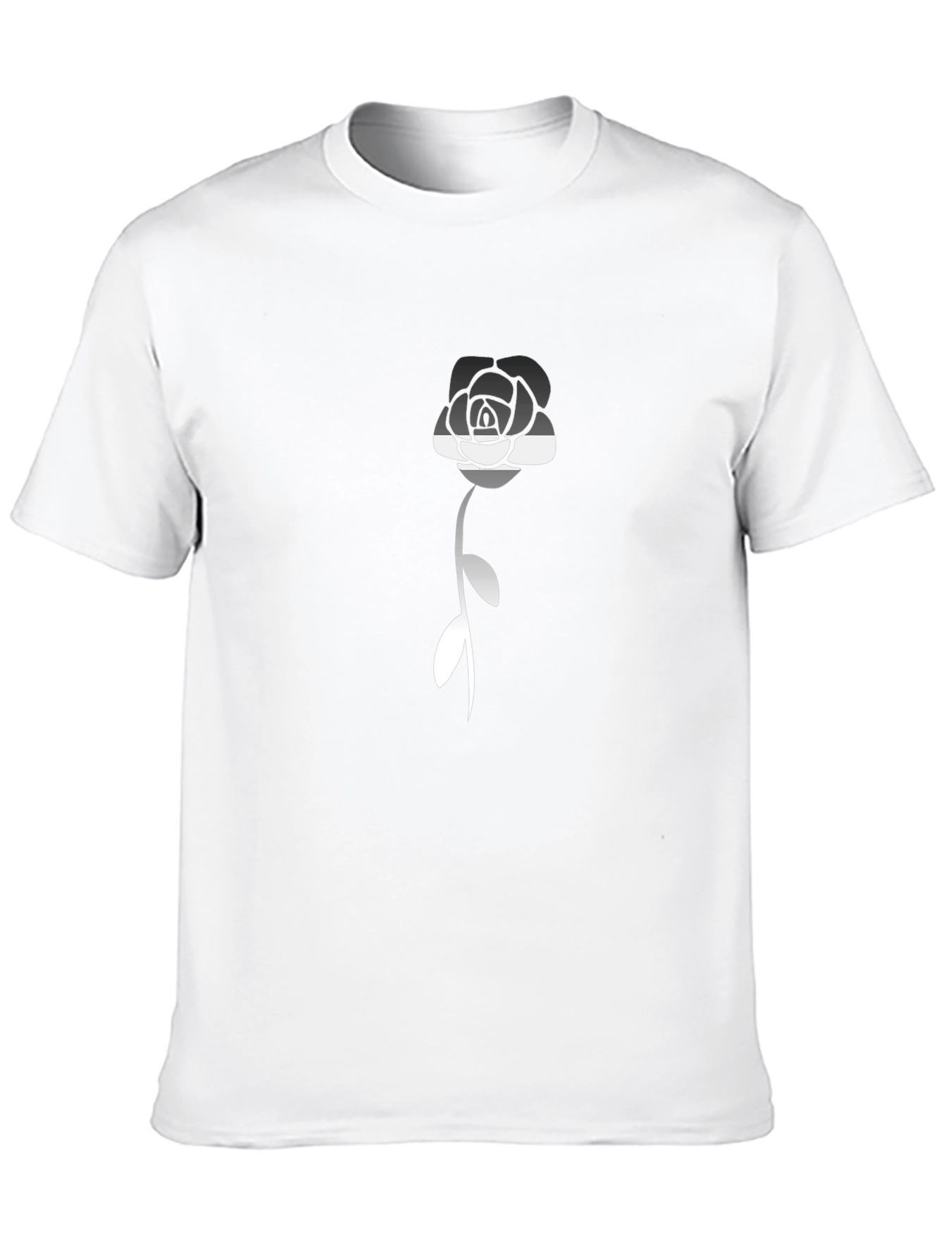 Black Monochrome Rose Graphic Tee - Stylish Menswear view 10