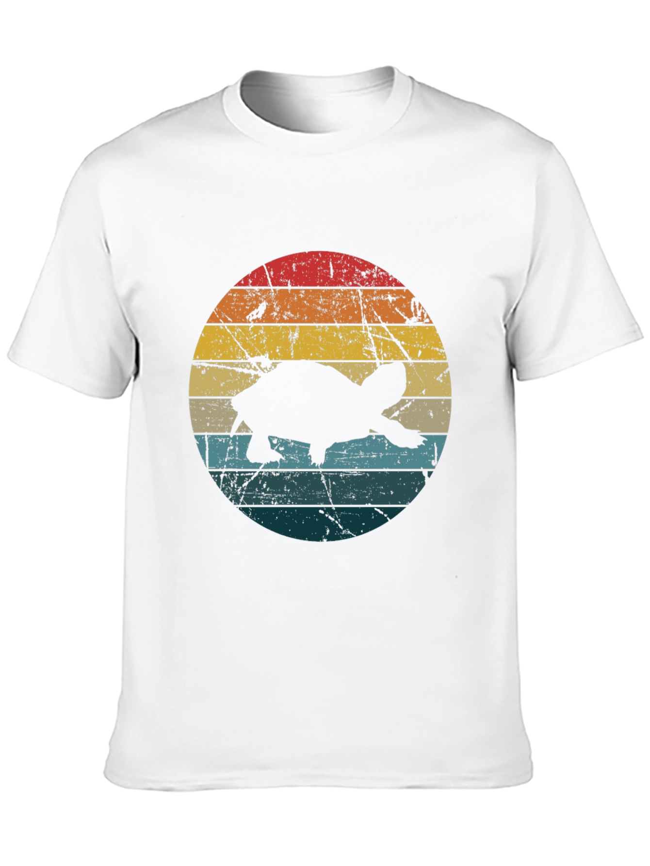 Black Retro Turtle Sunset Graphic T-Shirt view 10