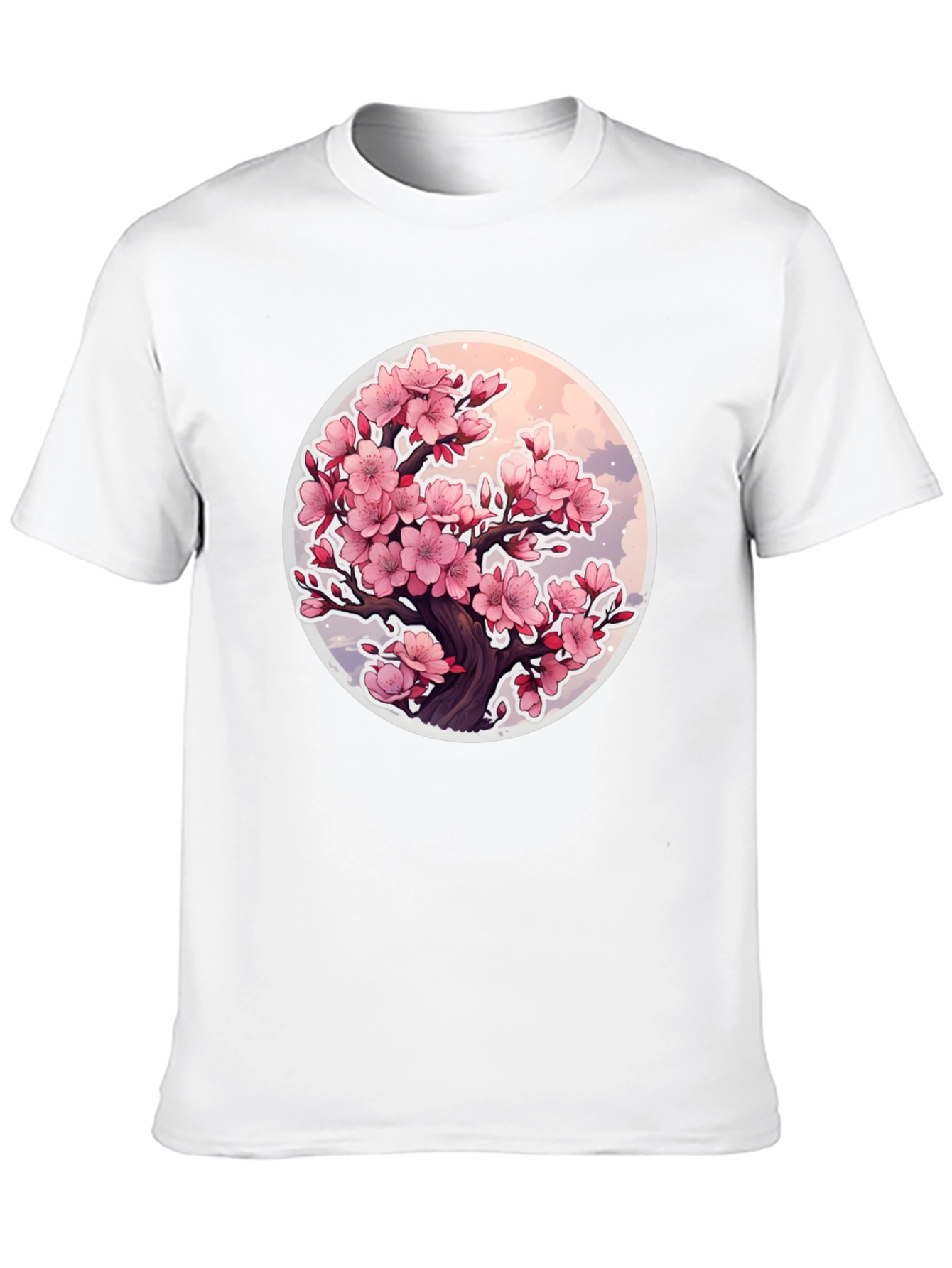 Black Cherry Blossom Tree Graphic T-Shirt - Black view 10