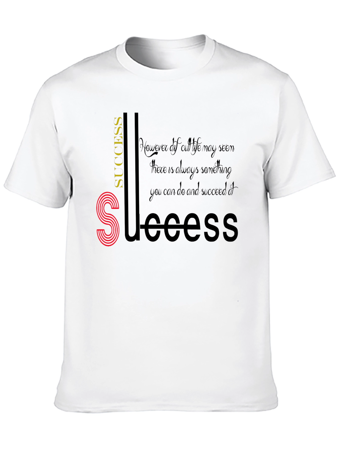 Black Motivational Success Graphic T-Shirt view 10