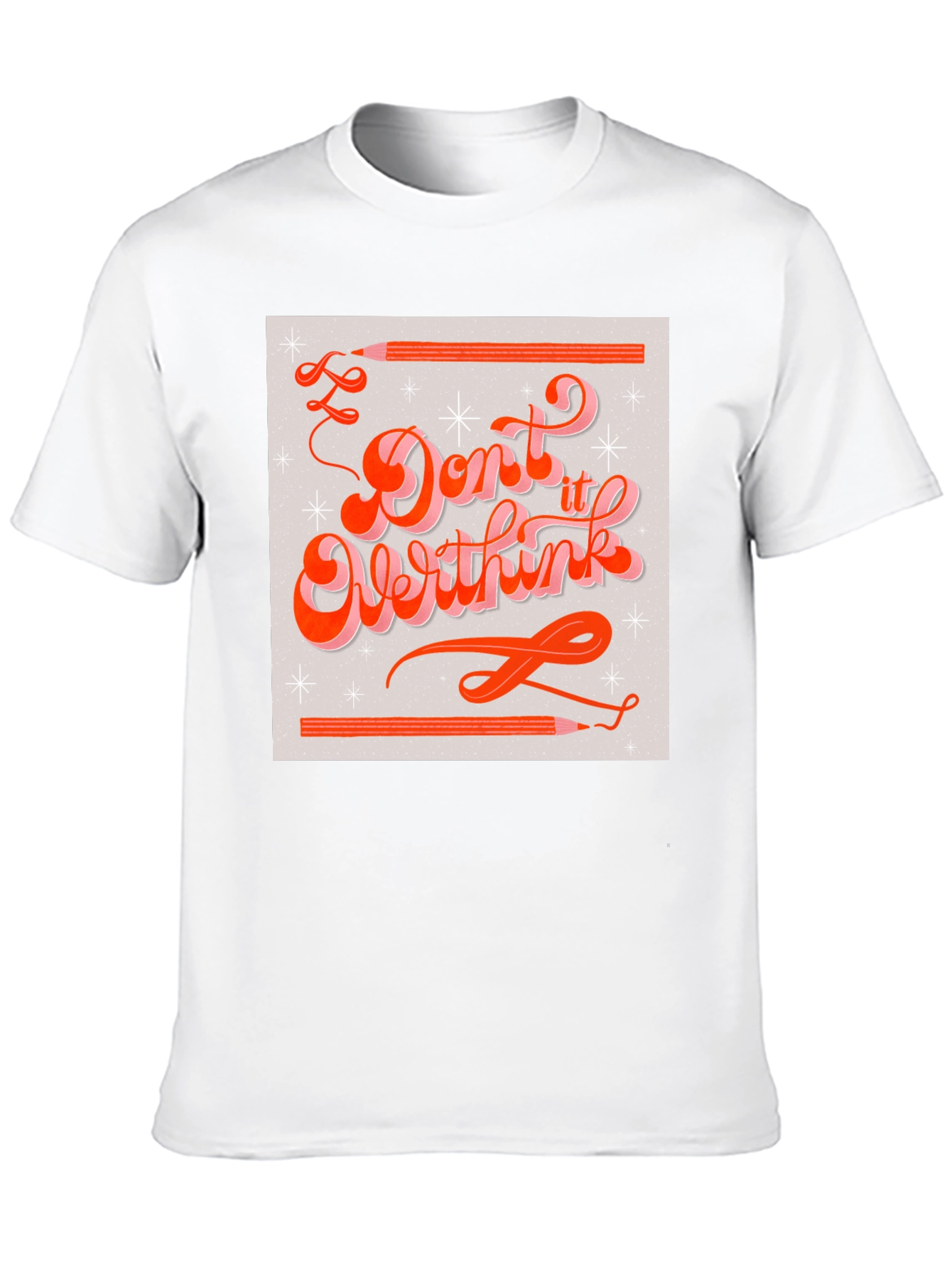 Black Don't Overthink It Graphic Tee - Stylish & Motivational! view 10