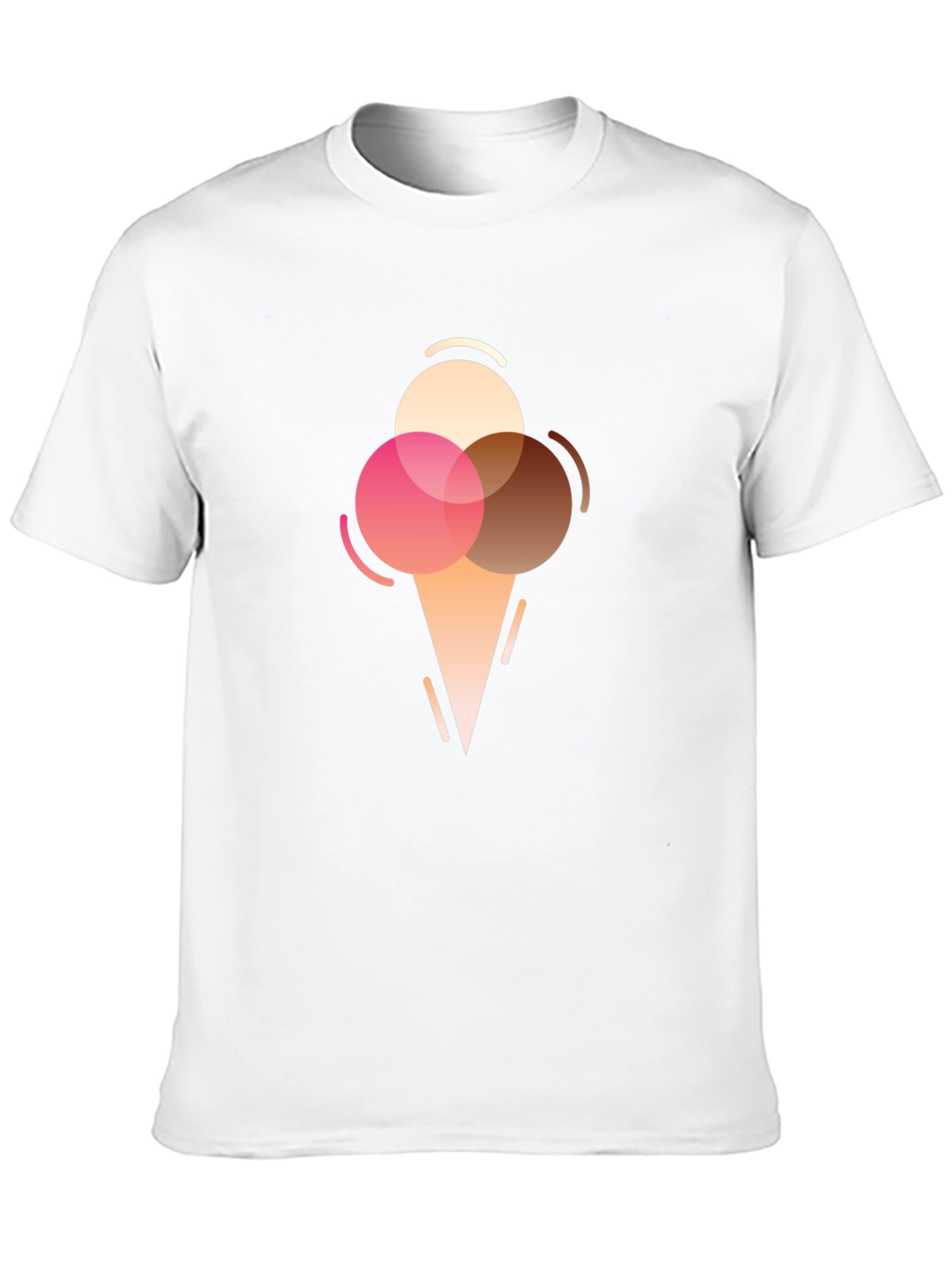 Black Ice Cream Graphic Tee - Modern Dessert Lover T-Shirt view 10