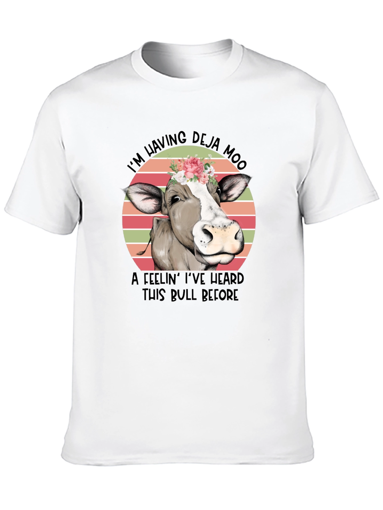 Black Deja Moo Cow Graphic Tee view 10