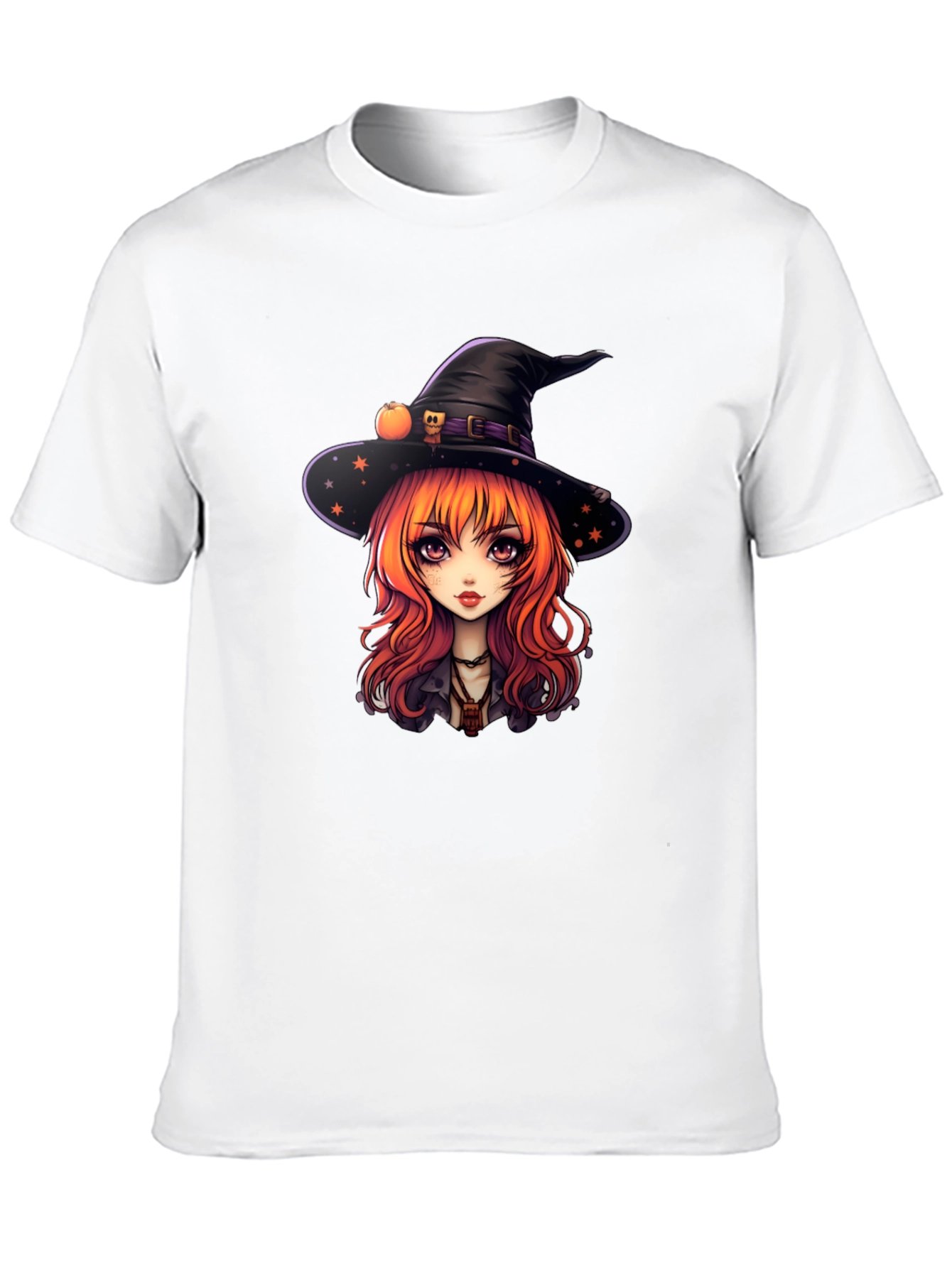 Black Whimsical Witch Girl T-Shirt view 10
