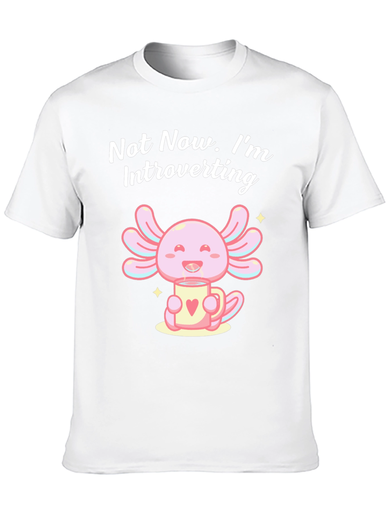 Black Introverting Axolotl Graphic T-Shirt view 10