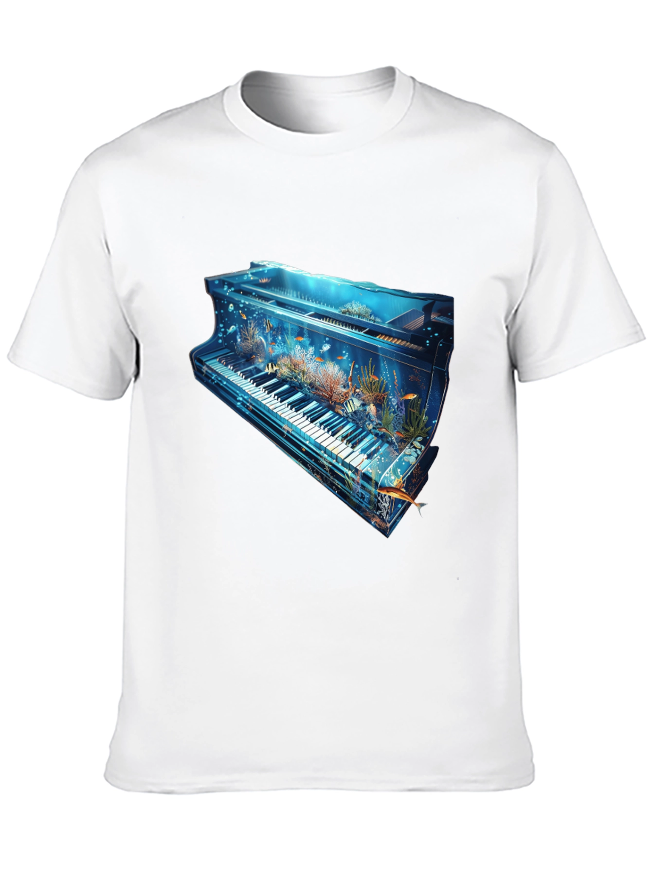 Aquatic Piano Graphic T-Shirt - 10