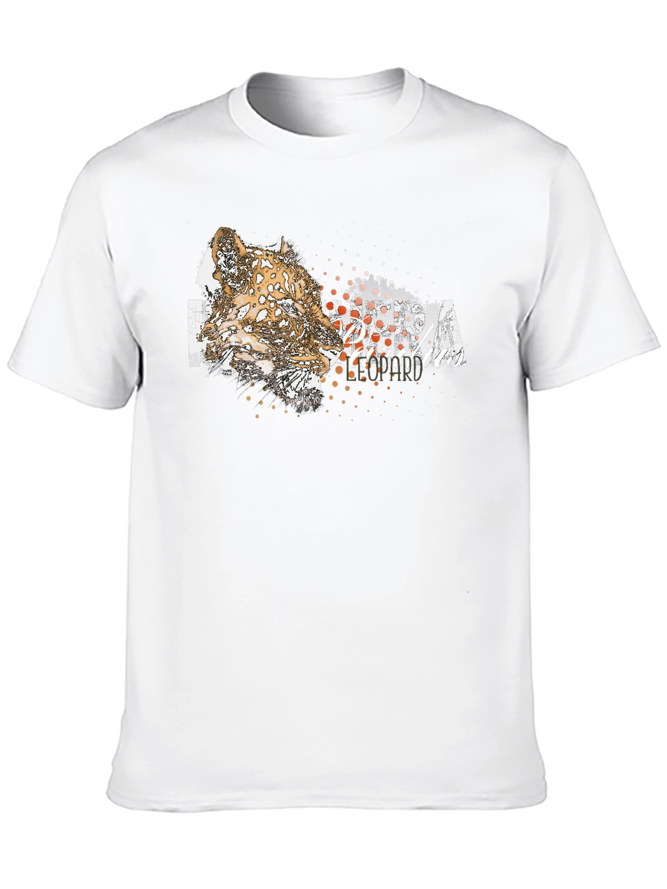 Black Leopard Graphic Print Crew Neck T-Shirt view 10