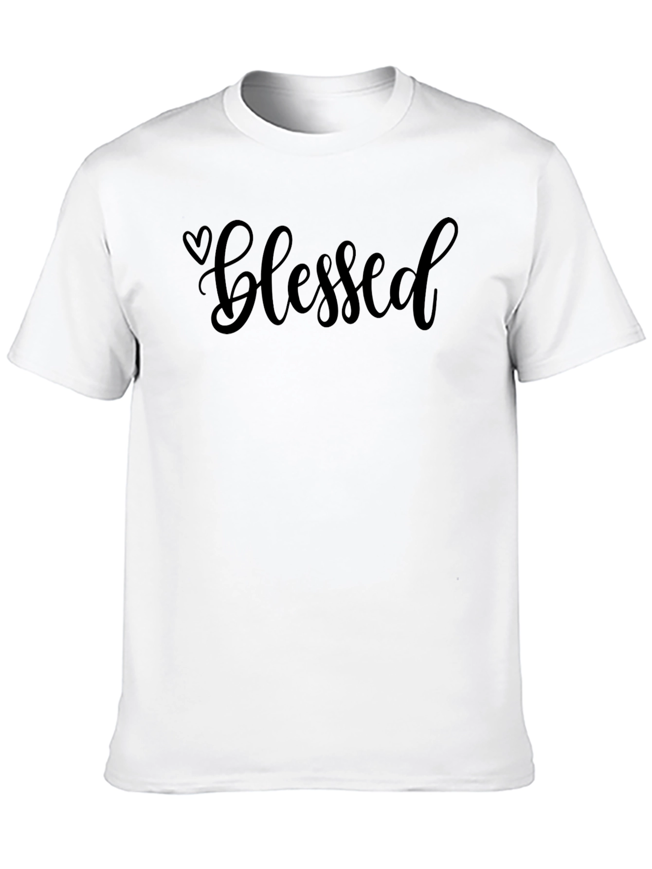 Black Blessed Graphic Tee - Soft Cotton Blend view 10