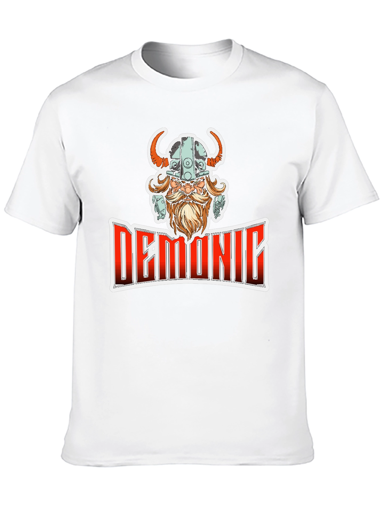 Black Demonic Viking T-Shirt - Black Cotton Blend Tee view 10