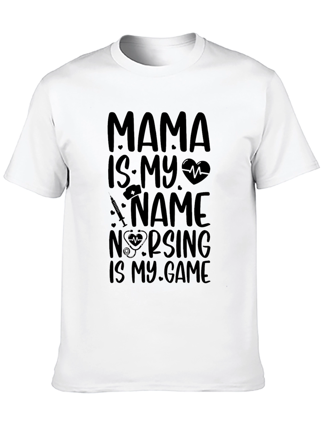 Black Mama Nursing Game T-Shirt view 10