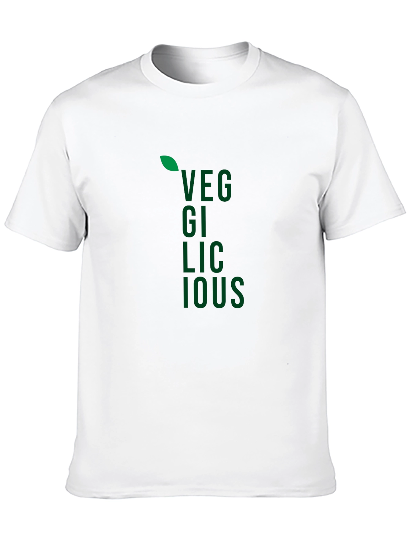 Black Veggilicious T-Shirt - Black Cotton Vegan Style Tee view 10