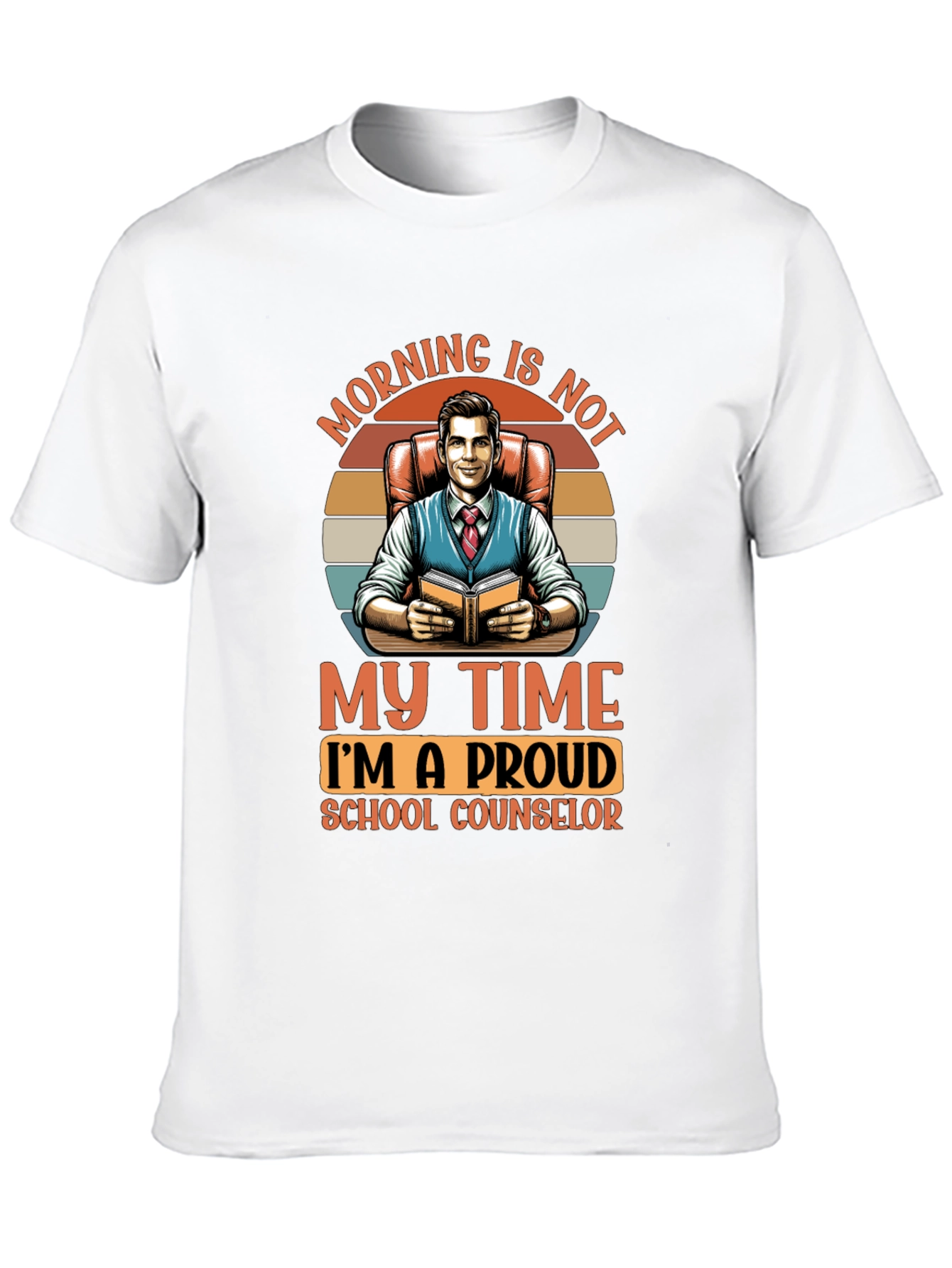 Black Proud School Counselor T-Shirt - Morning Is Not My Time view 10