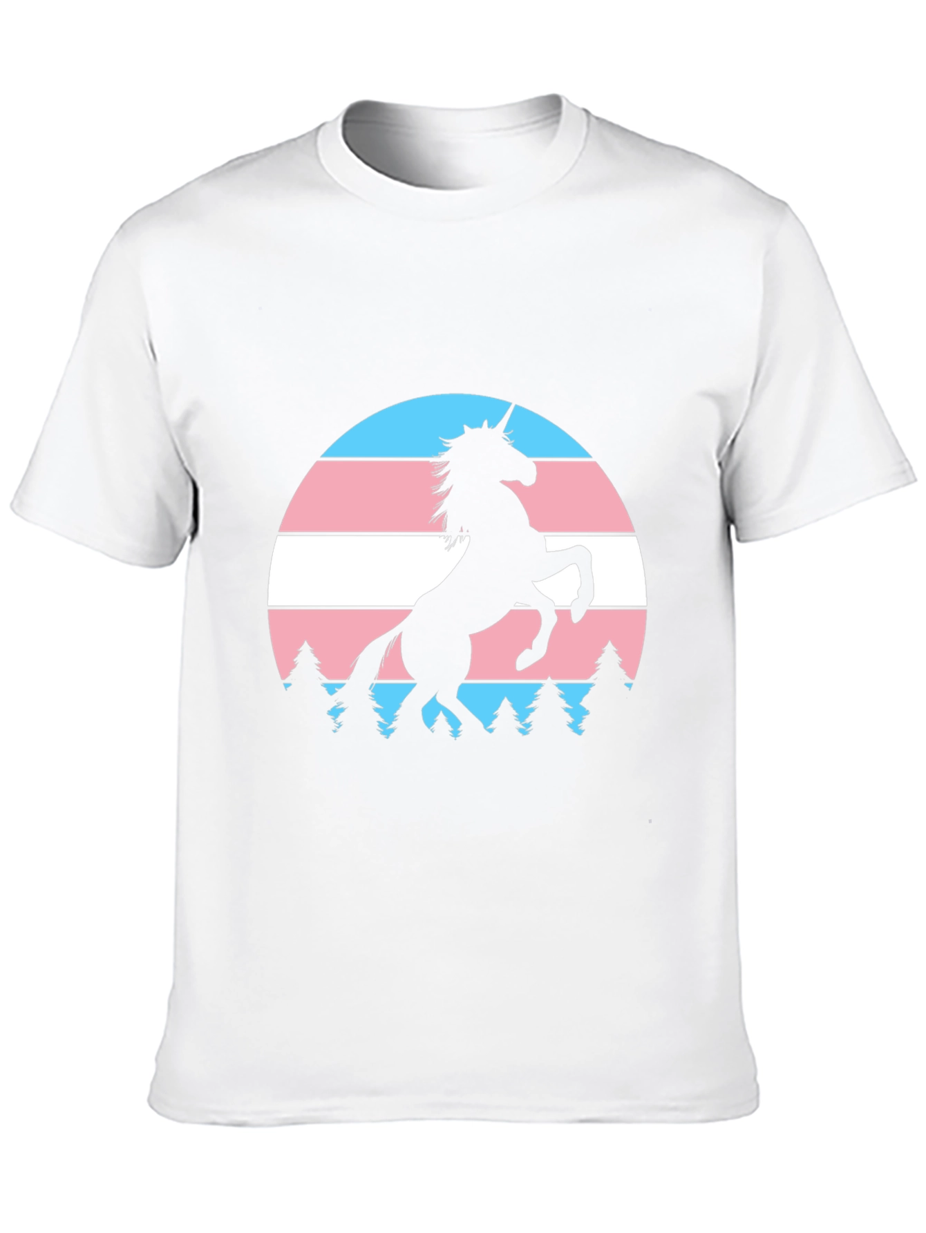Black Trans Pride Unicorn T-Shirt - Black view 10