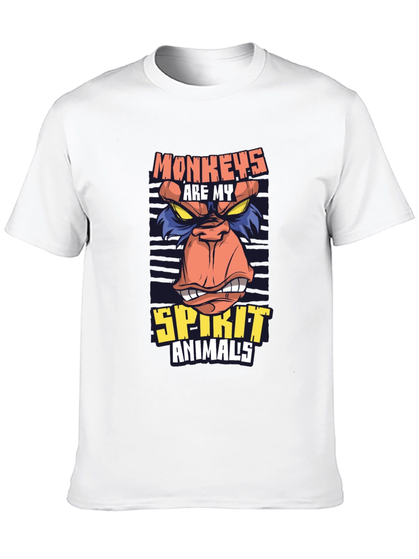 Black Monkeys Are My Spirit Animal Graphic T-Shirt view 10