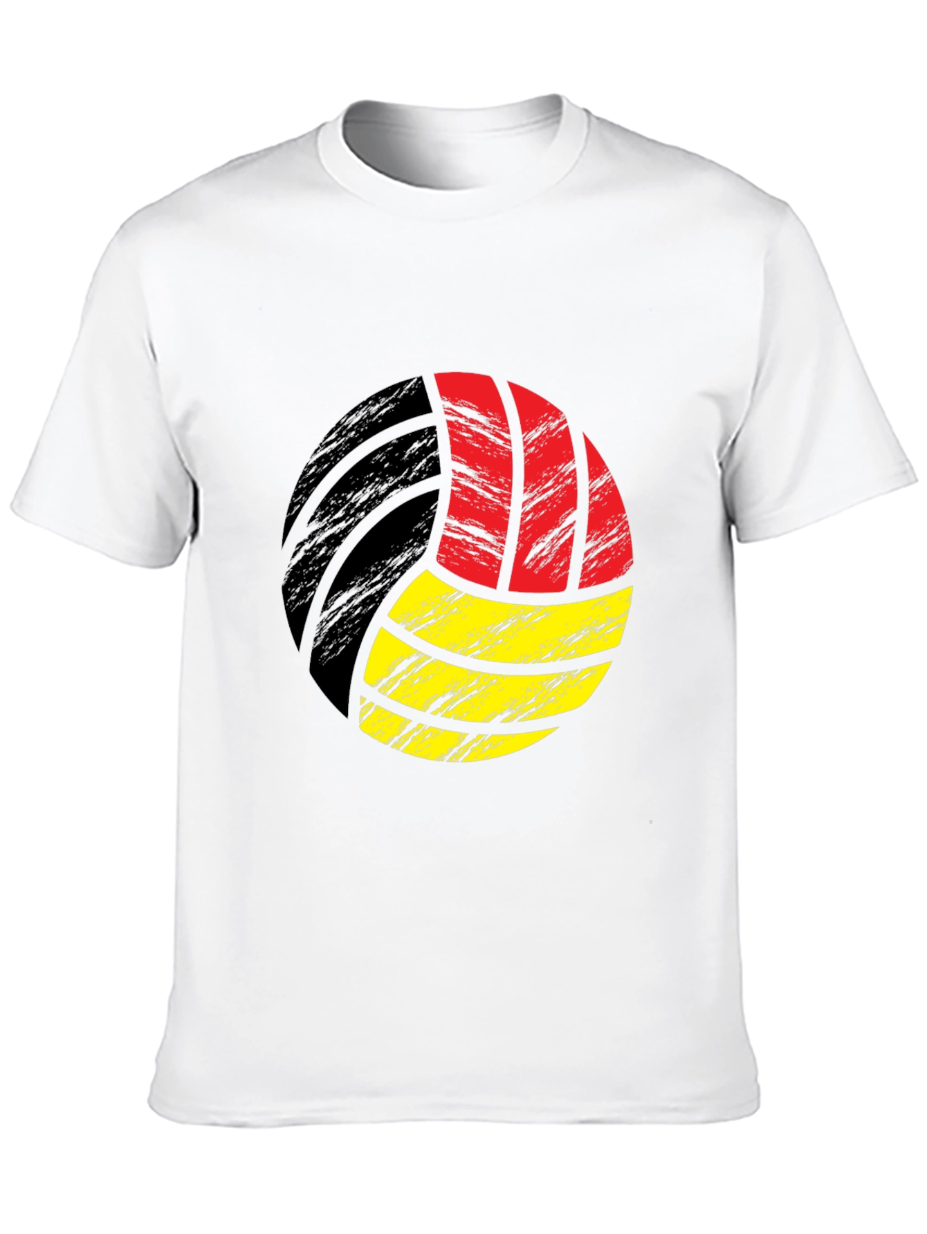 Black Germany Flag Volleyball Graphic T-Shirt view 10