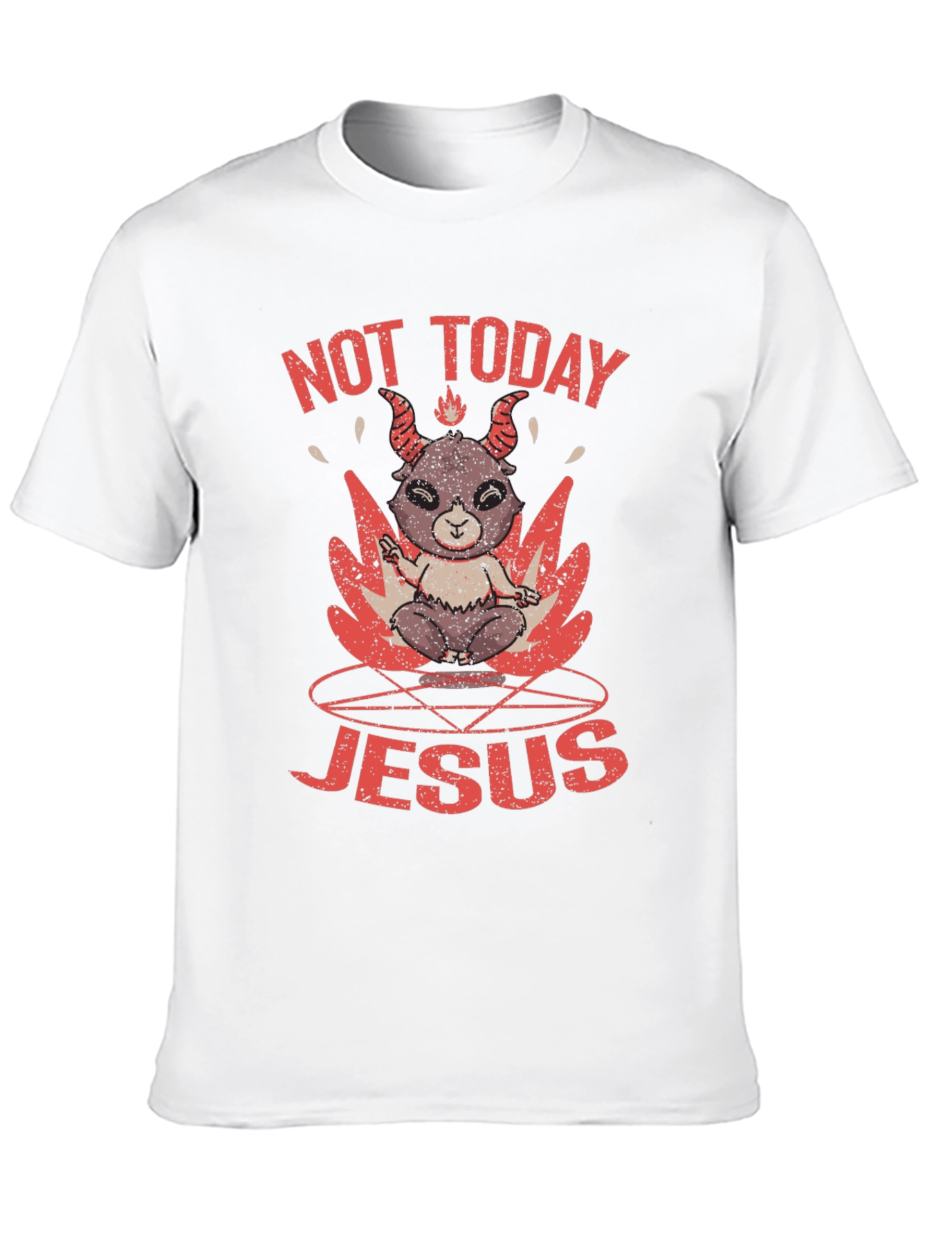Black Not Today Jesus Graphic T-Shirt view 10