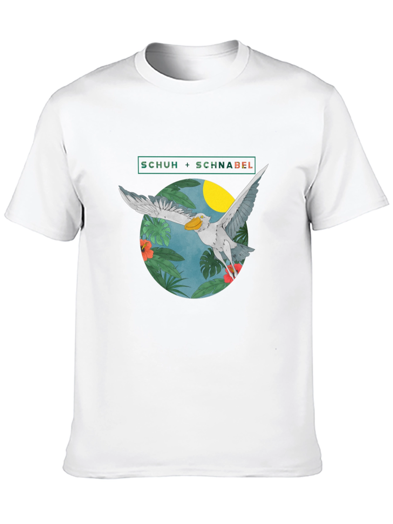 Black Shoebill Stork Graphic Tee - Tropical Bird Design view 10