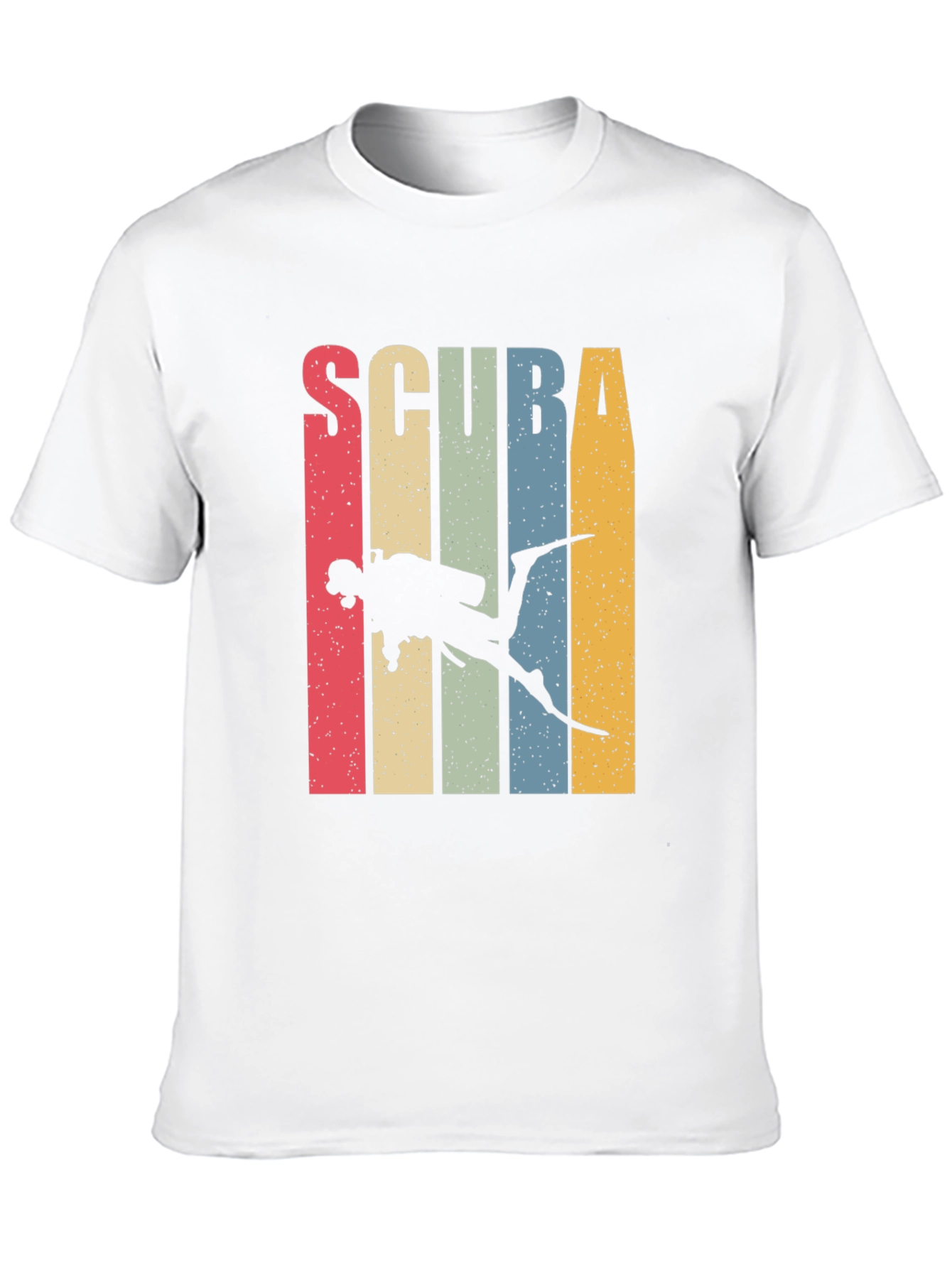 Black Scuba Diving Retro T-Shirt view 10