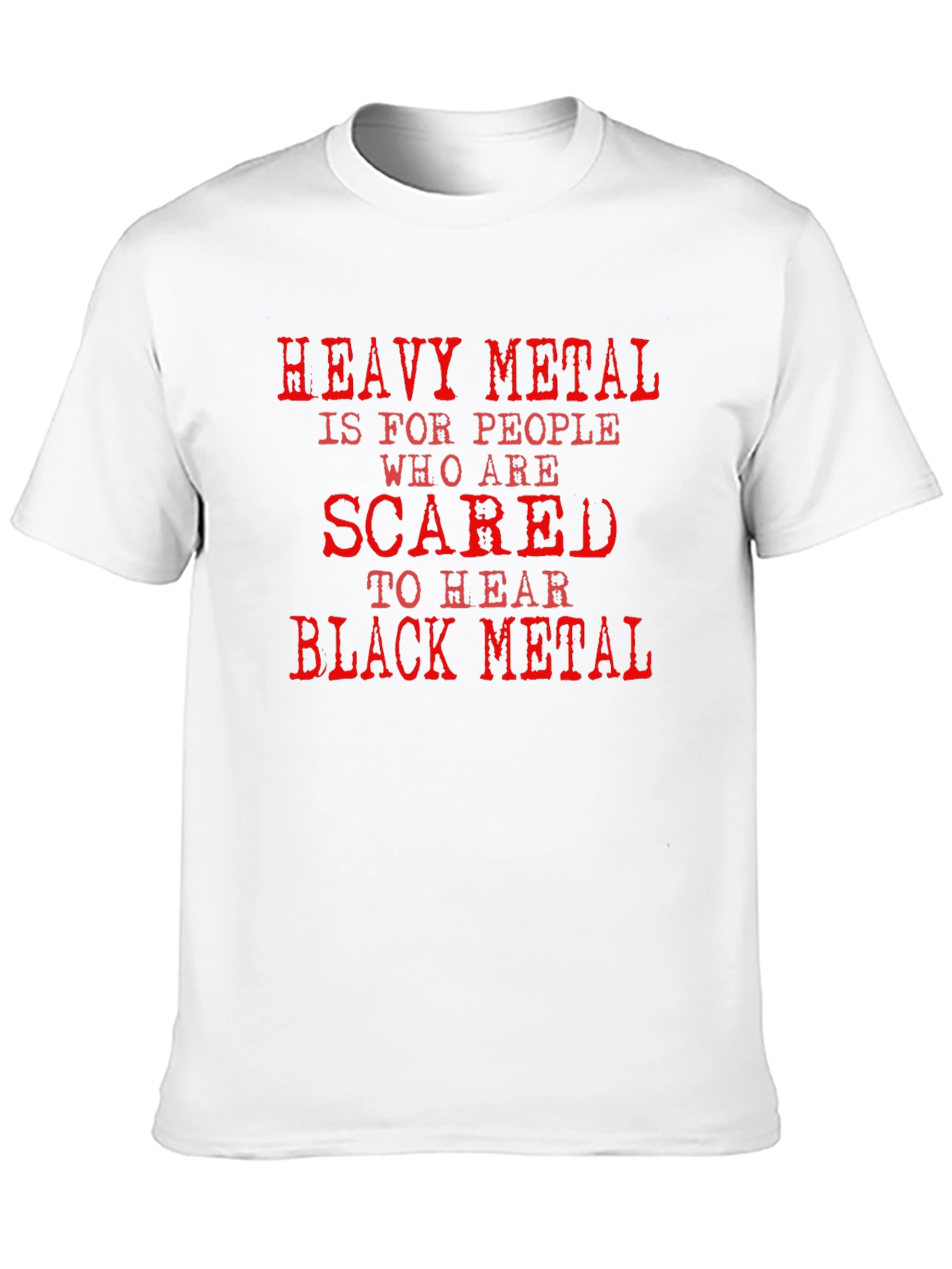 Black Heavy Metal vs Black Metal T-Shirt view 10