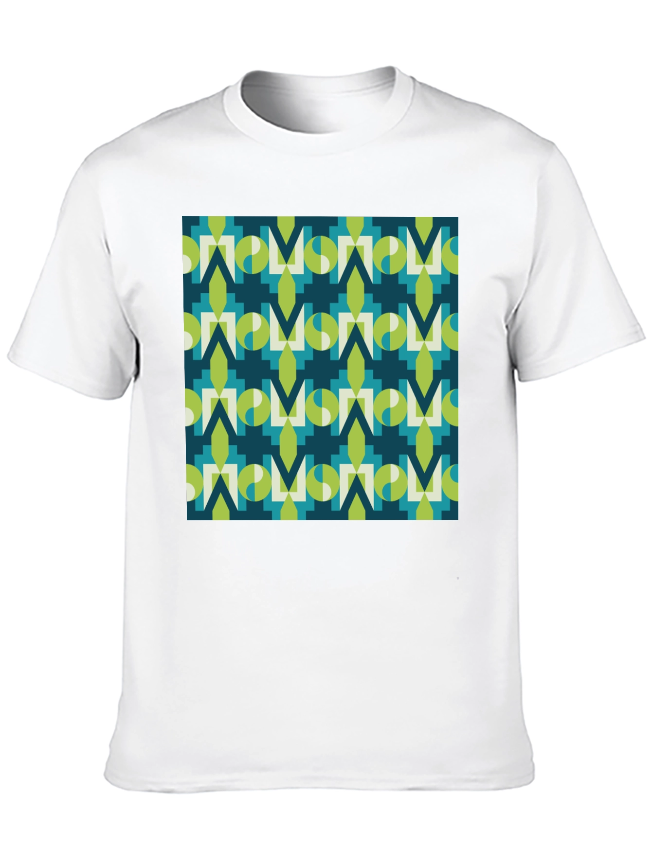 Black Geometric Pattern Tee - Modern Graphic Print view 10
