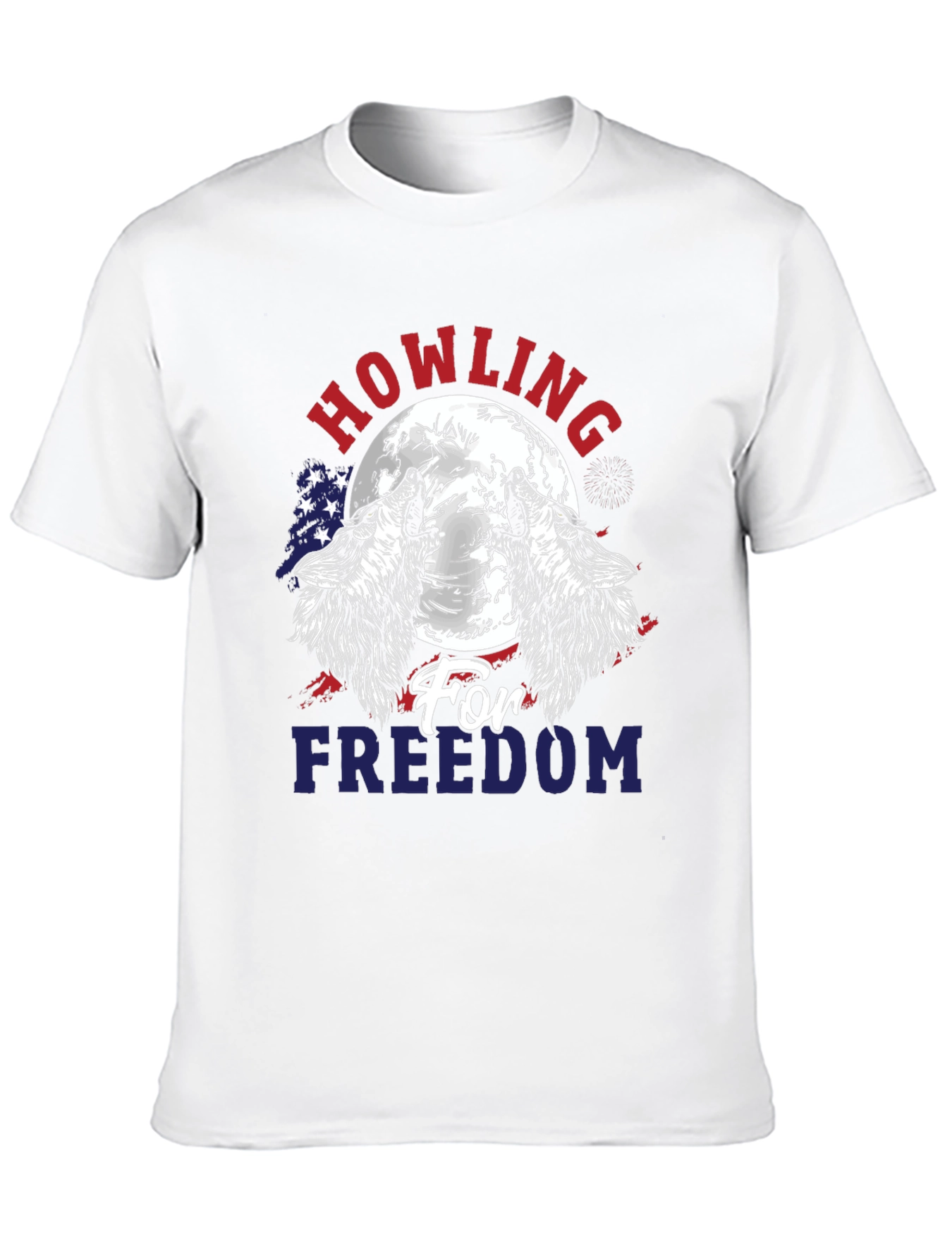 Black Howling for Freedom Patriotic Graphic T-Shirt view 10