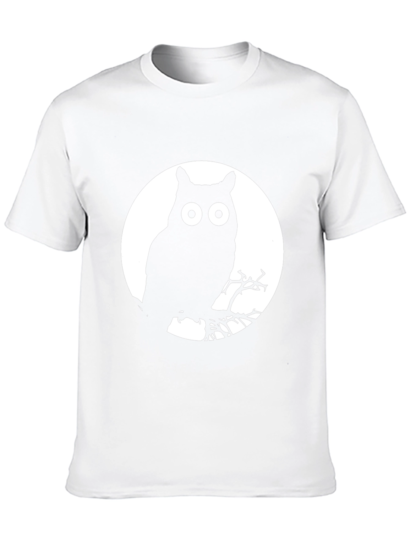 Black Owl Moon Graphic Tee - Black Cotton T-Shirt view 10