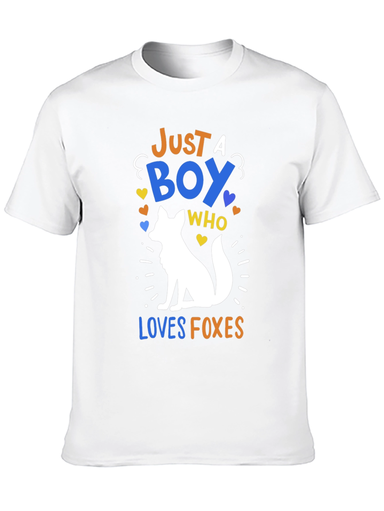 Black Boy Loves Foxes Graphic Tee - Trendy Animal Lover T-Shirt view 10