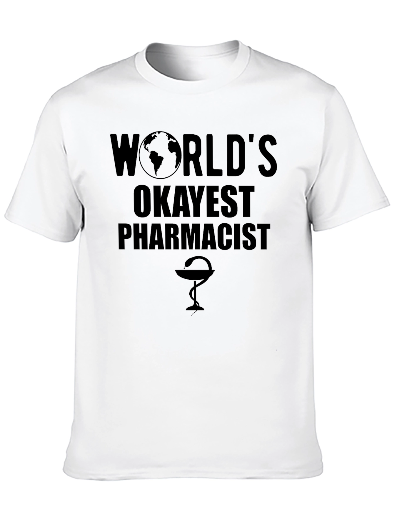 Black World's Okayest Pharmacist Black T-Shirt view 10