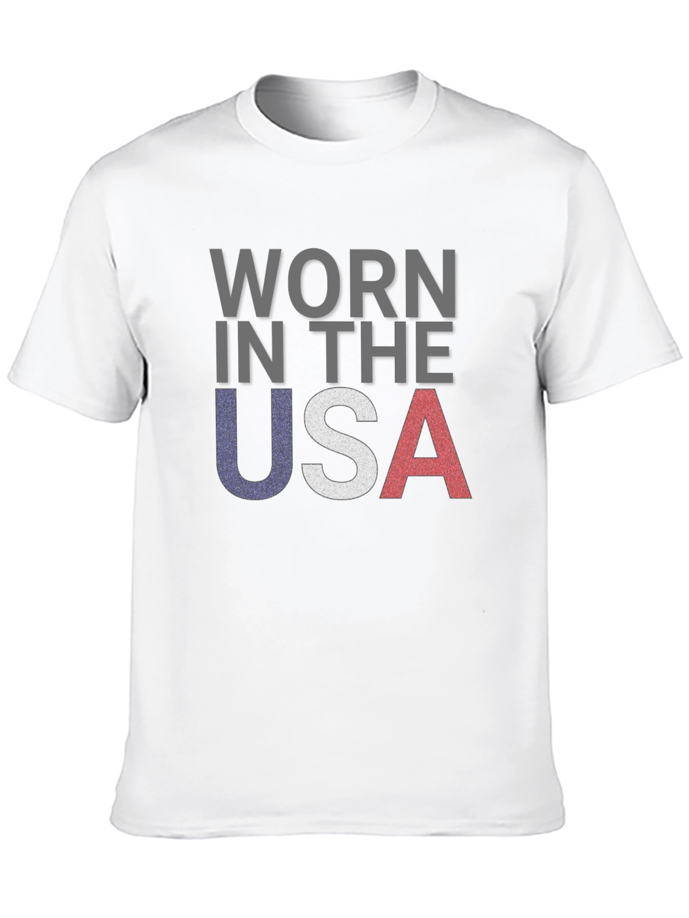 Black Worn in the USA Patriotic T-Shirt view 10