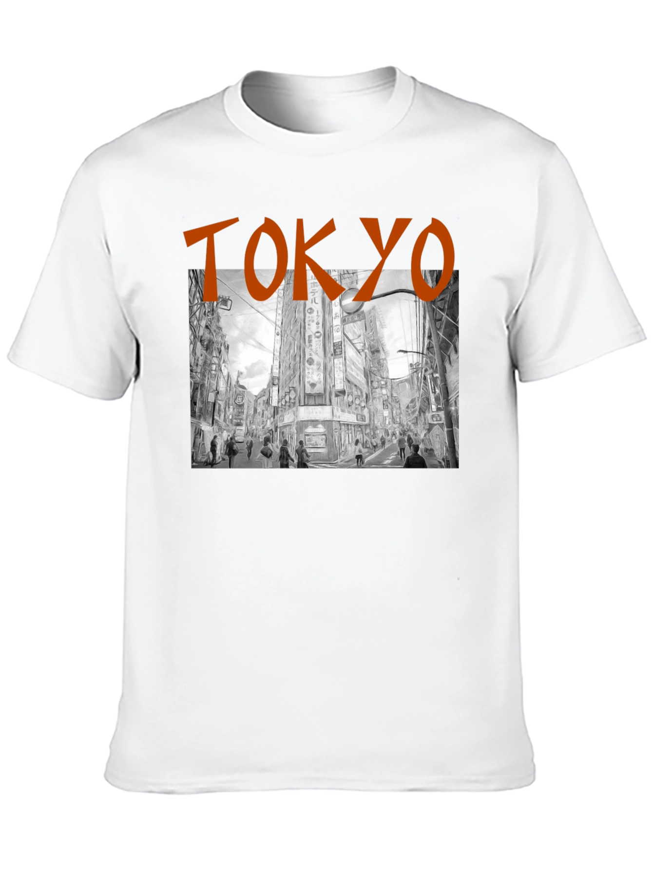 Black Tokyo Cityscape Graphic T-Shirt view 10
