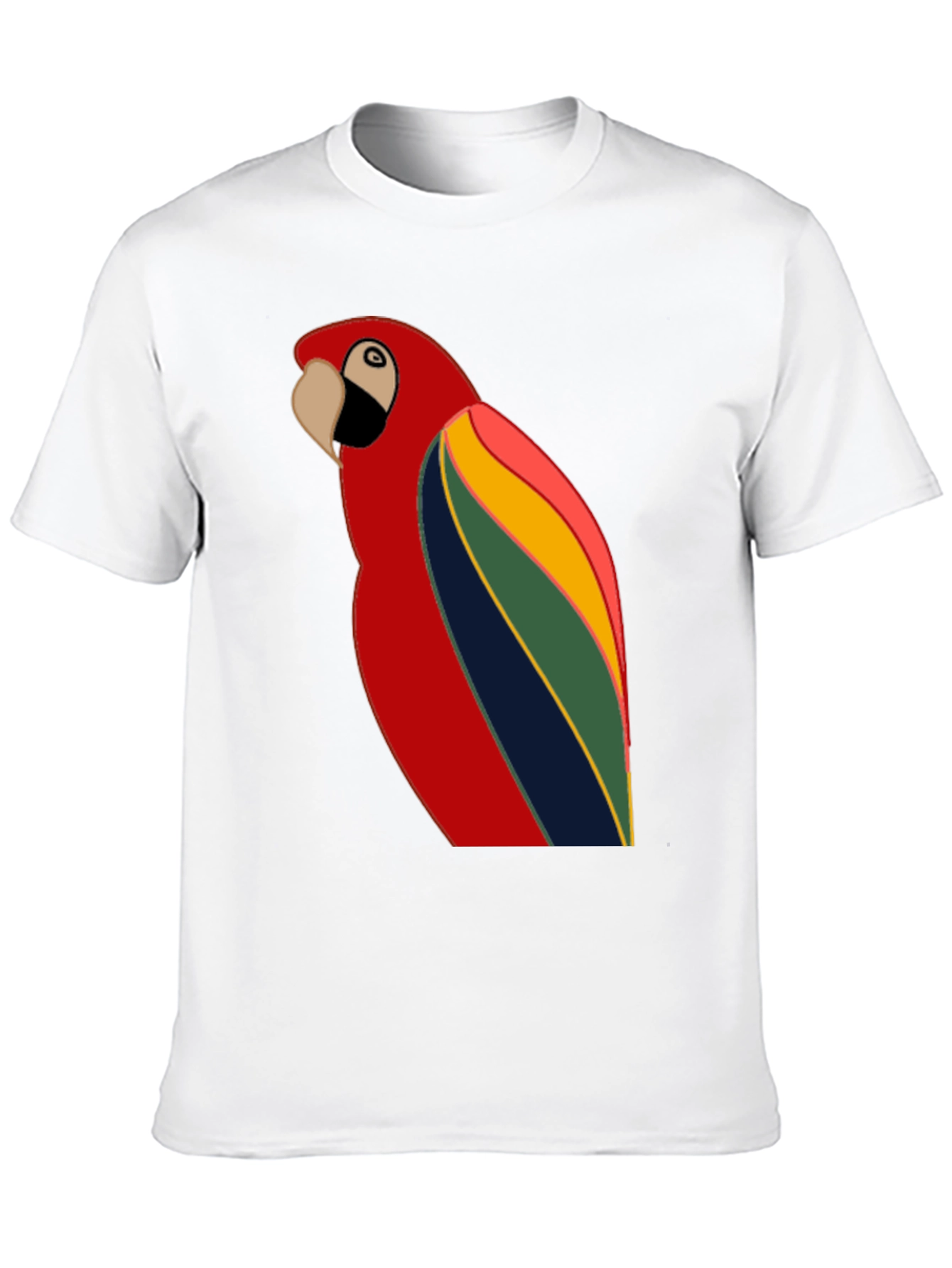 Black Parrot Graphic T-Shirt - Black Crew Neck Tee view 10