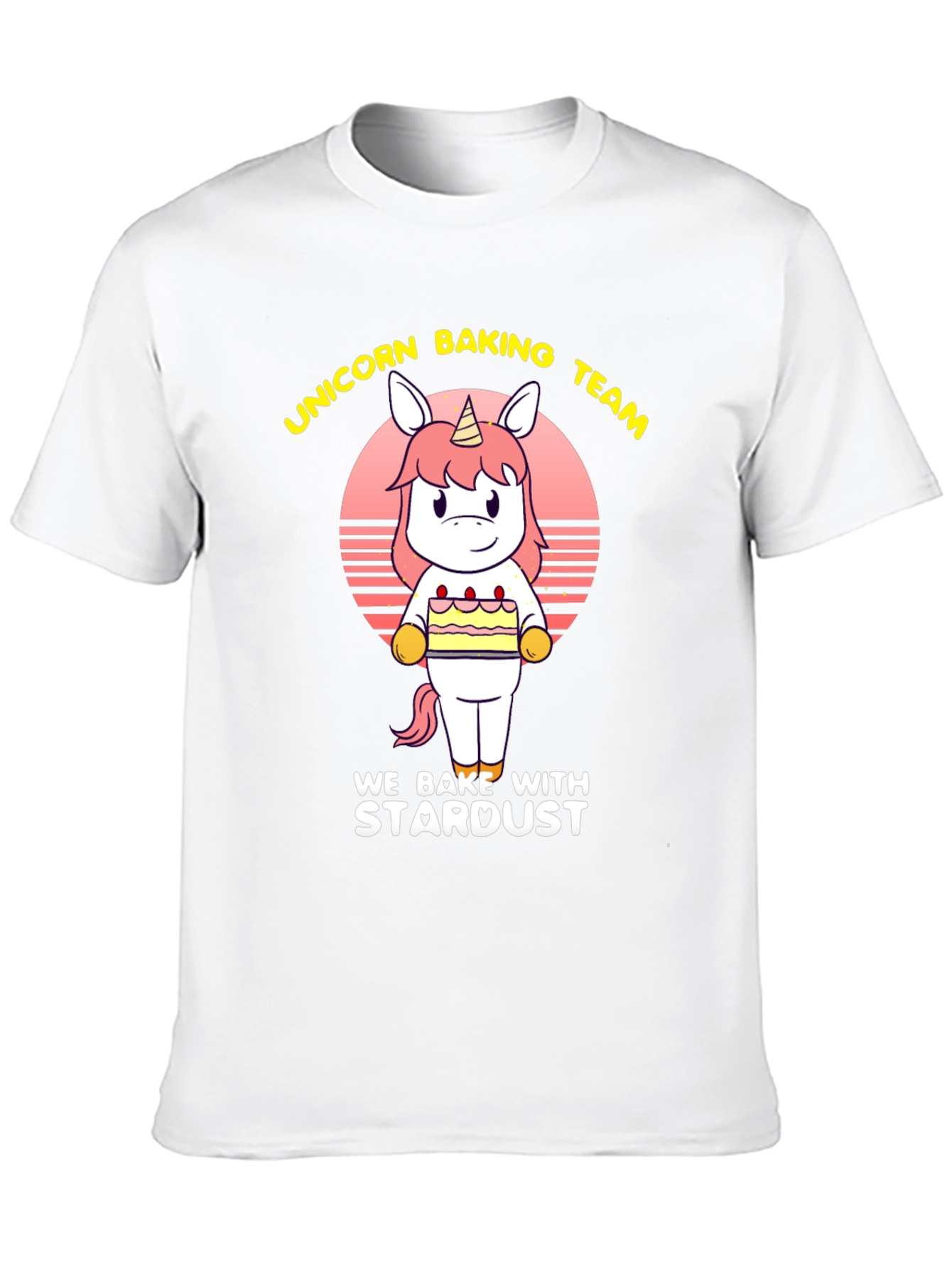 Black Unicorn Baking Team Black T-Shirt view 10