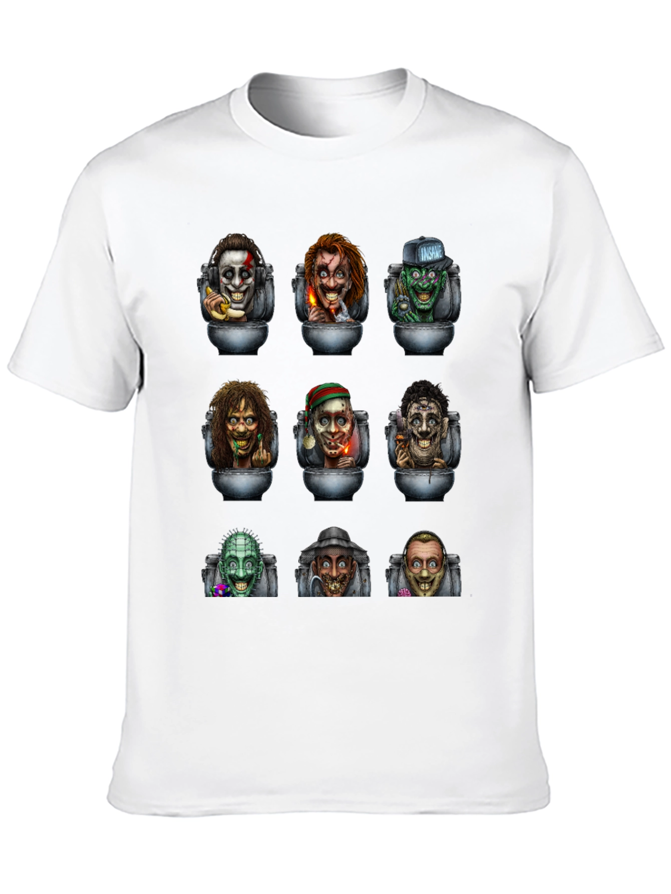 Black Horror Movie Character T-Shirt view 10