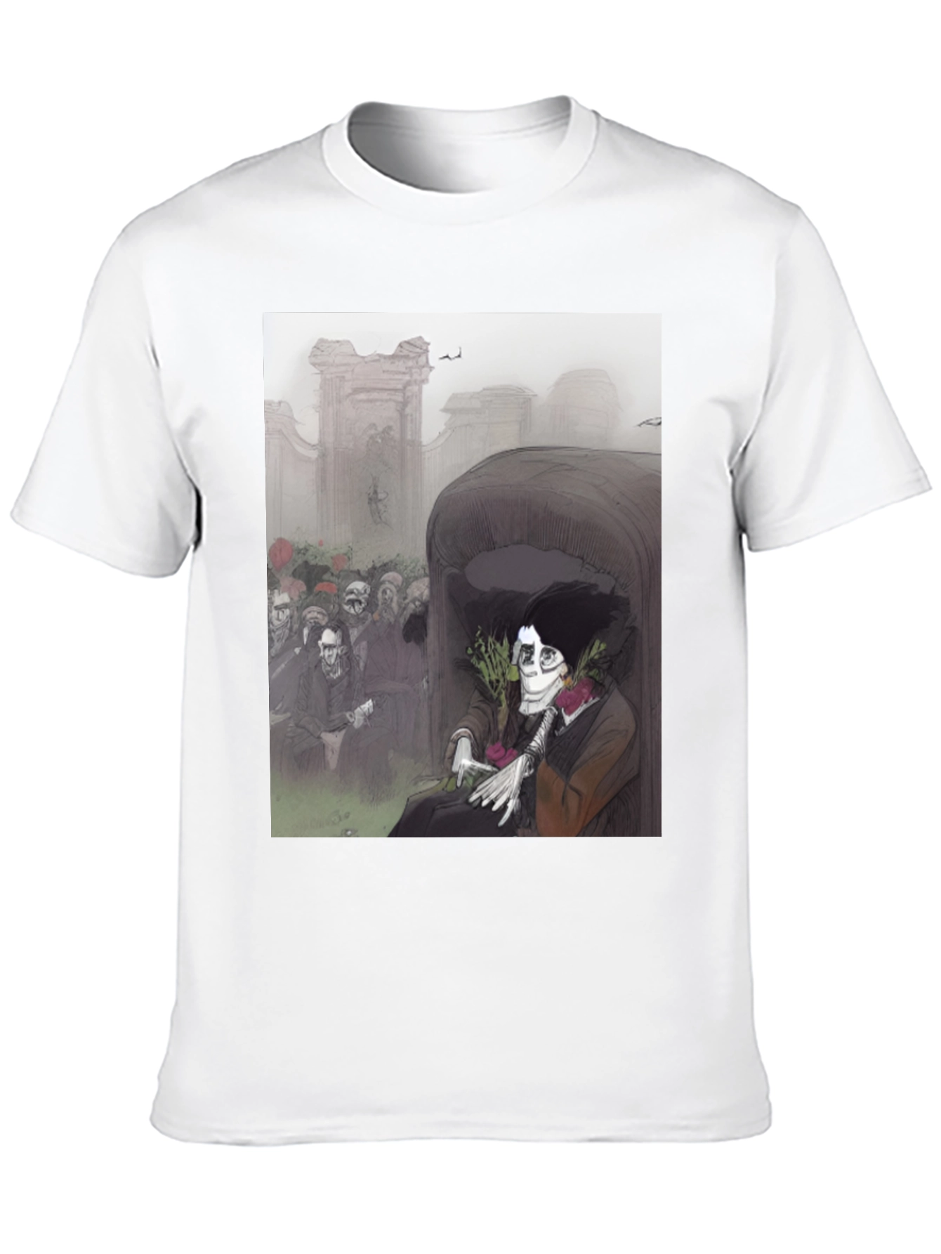 Black Gothic Skeleton T-Shirt view 10