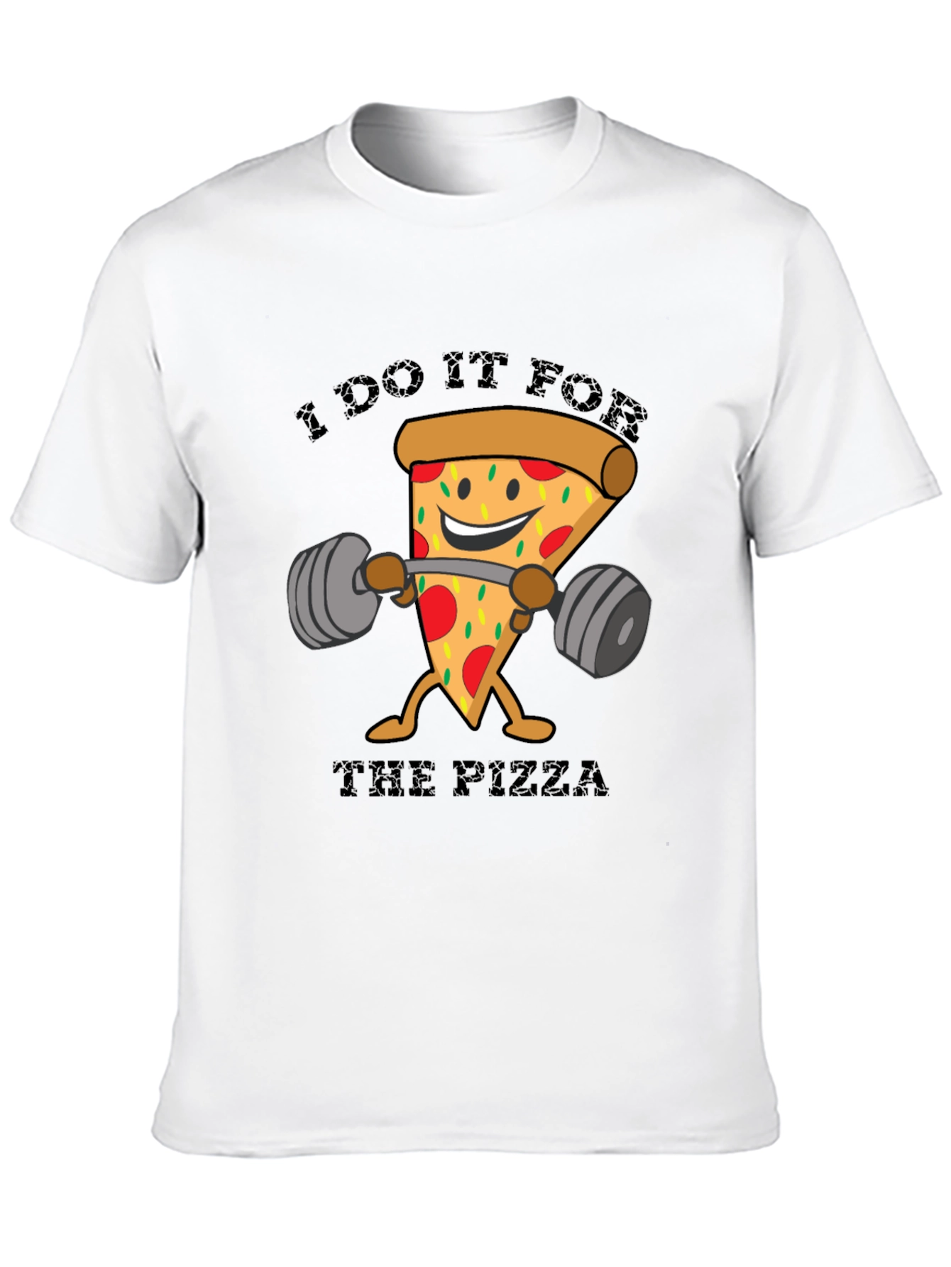 Black Pizza Lover Workout T-Shirt - Funny Fitness Tee view 10