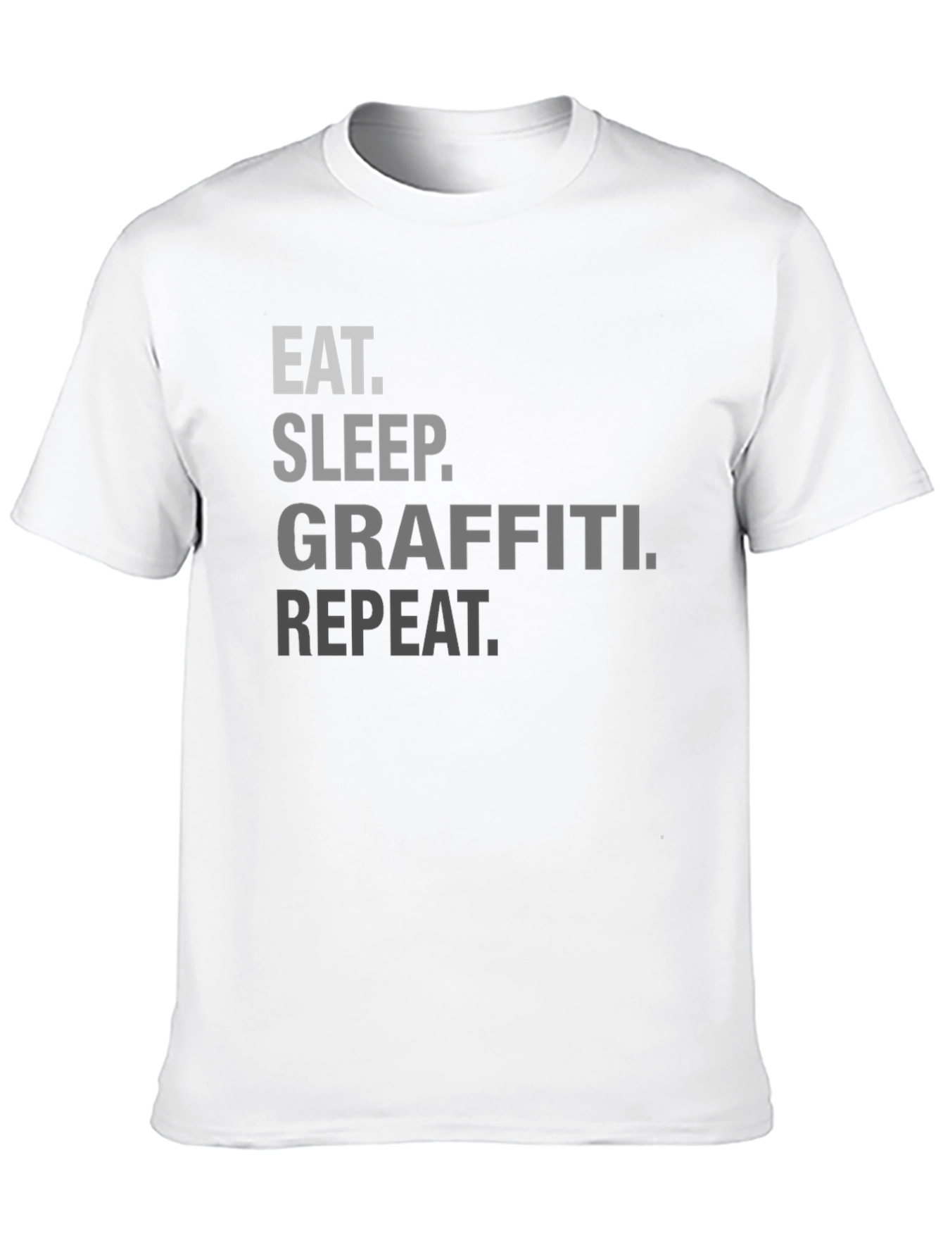 Black Eat Sleep Graffiti Repeat Black T-Shirt view 10