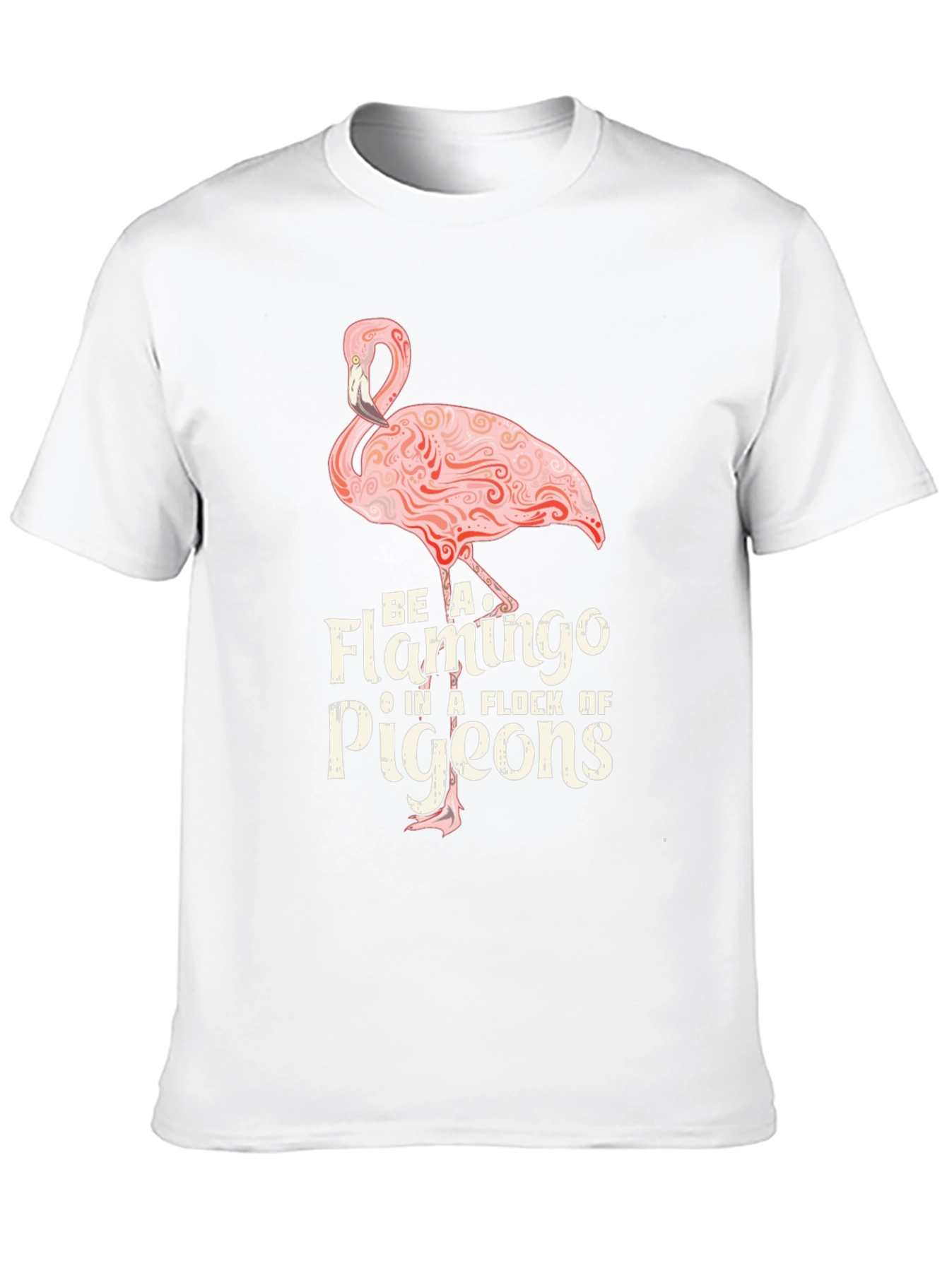 Black Be A Flamingo T-Shirt - Unique Design view 10