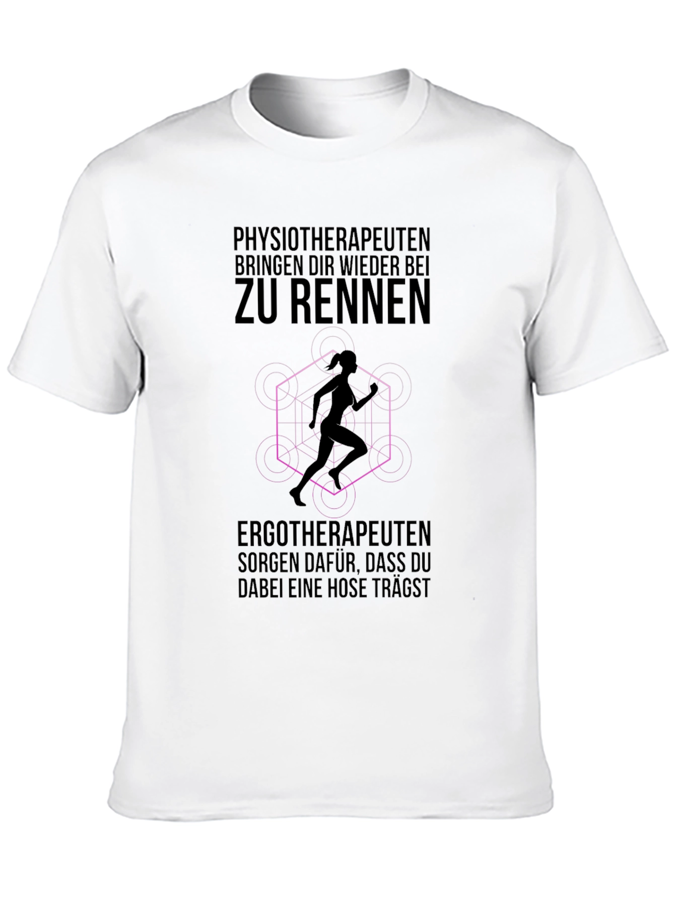 Black Physiotherapist Running T-Shirt: Funny Therapy Gift view 10