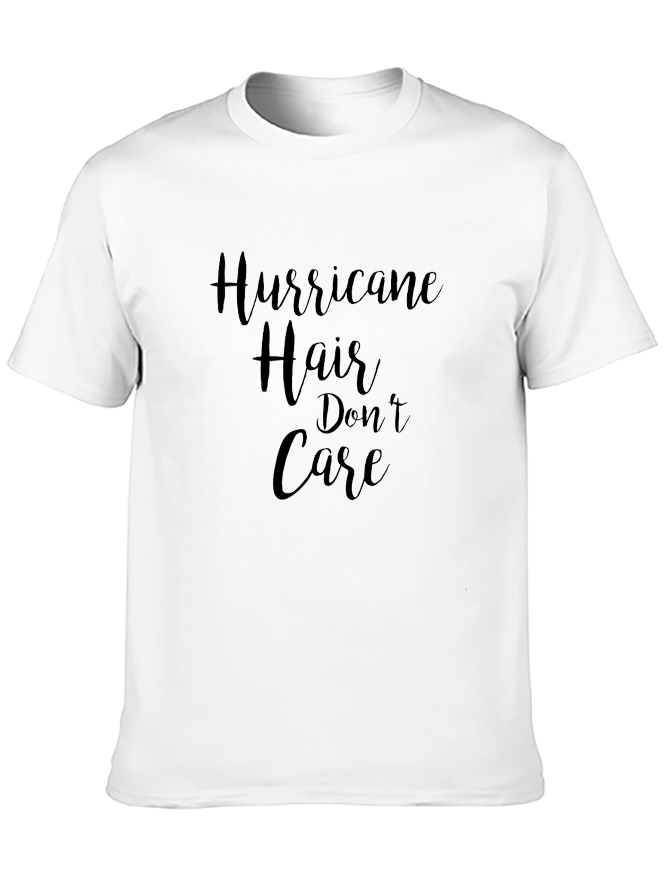Black Hurricane Hair Don't Care Graphic T-Shirt view 10