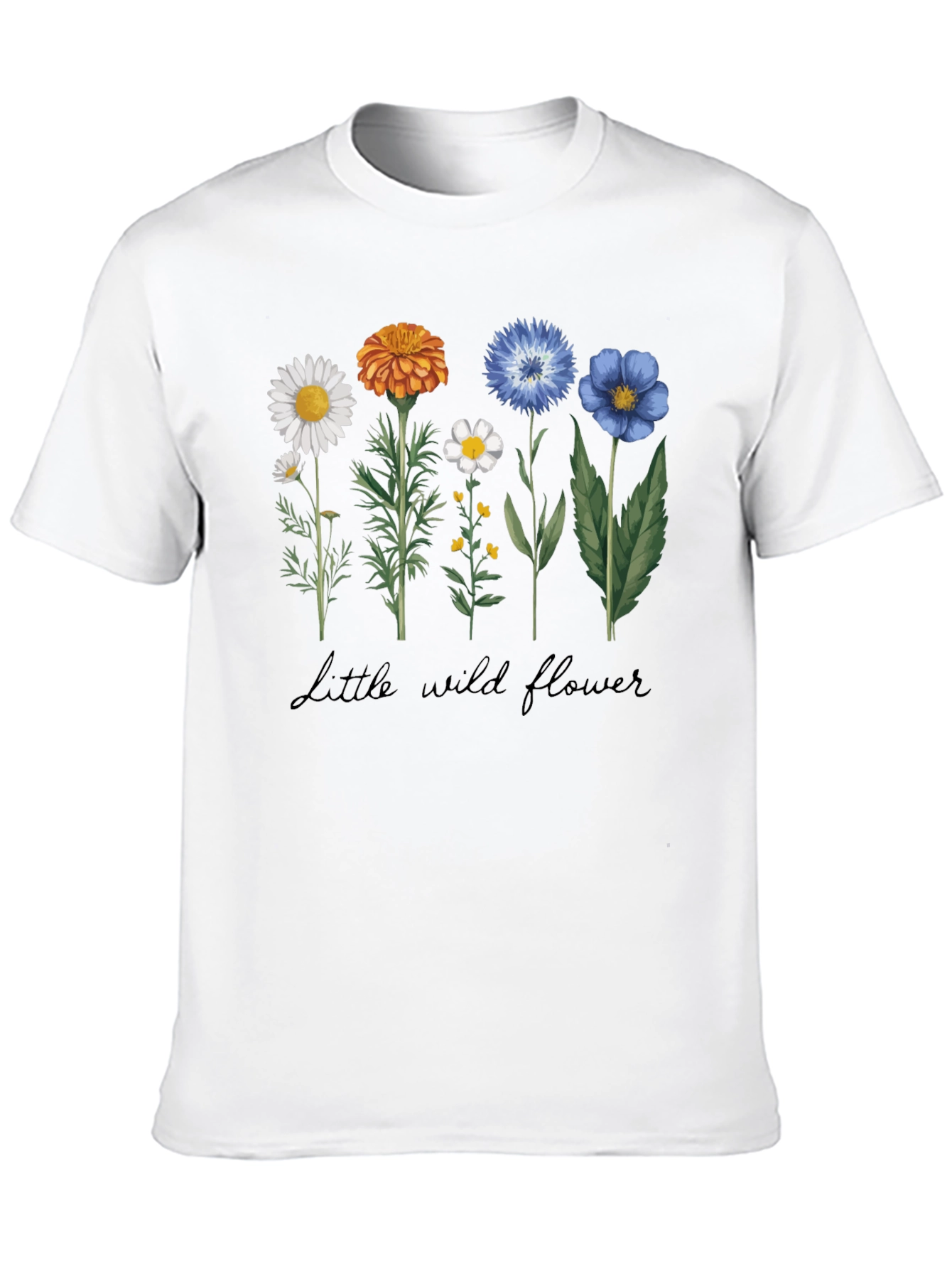 Black Wildflower Graphic T-Shirt - Botanical Tee view 10