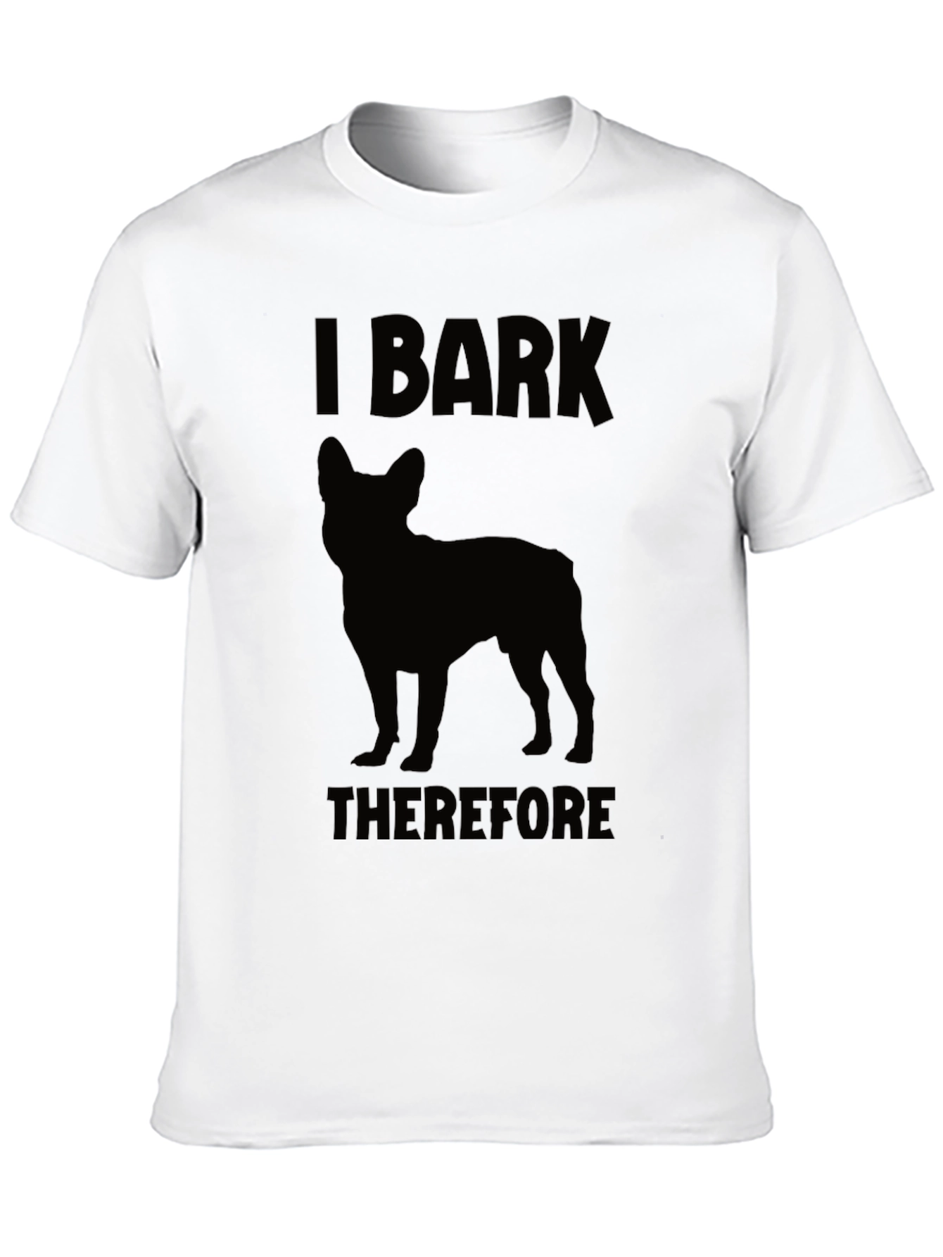 Black I Bark Therefore I Am Dog T-Shirt view 10