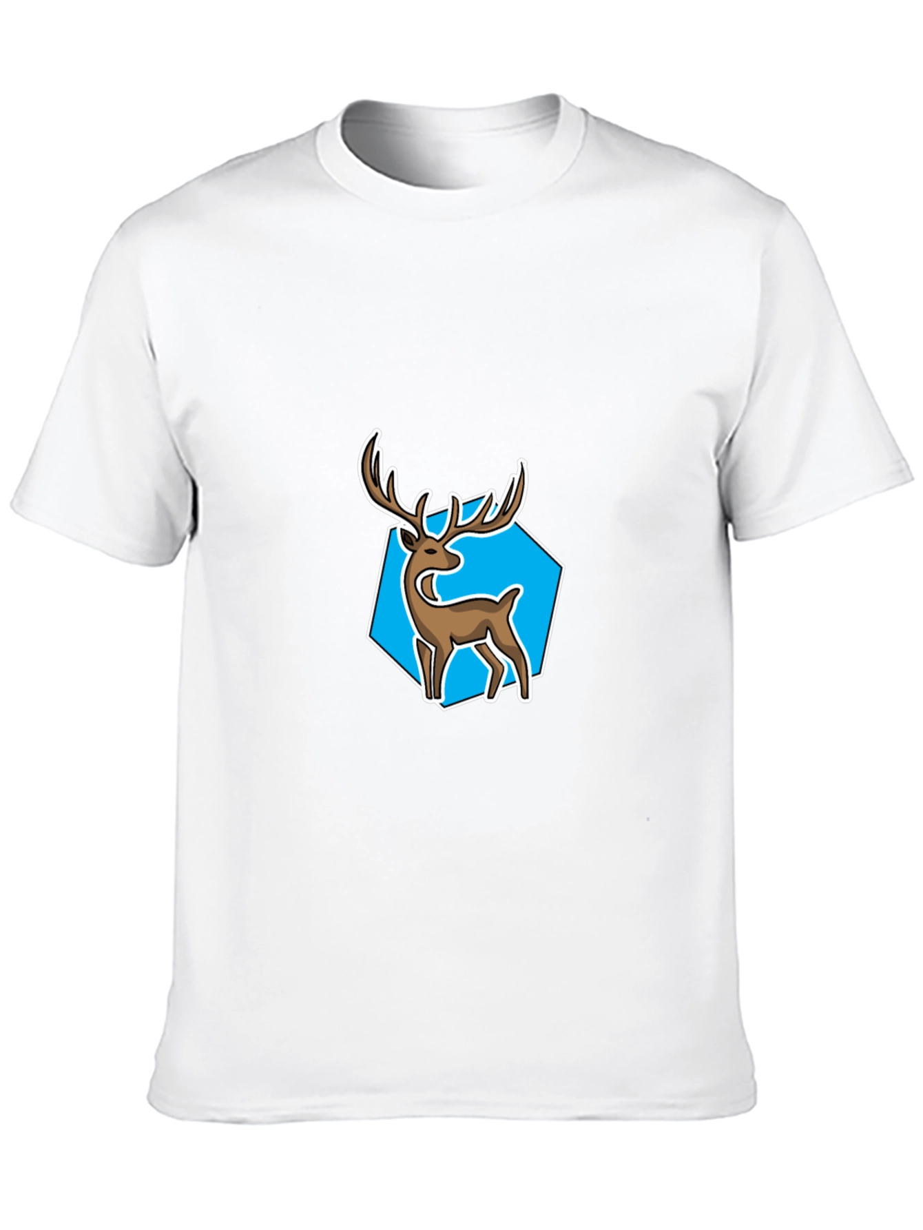 Black Deer Graphic Tee - Cool Men's Black T-Shirt view 10