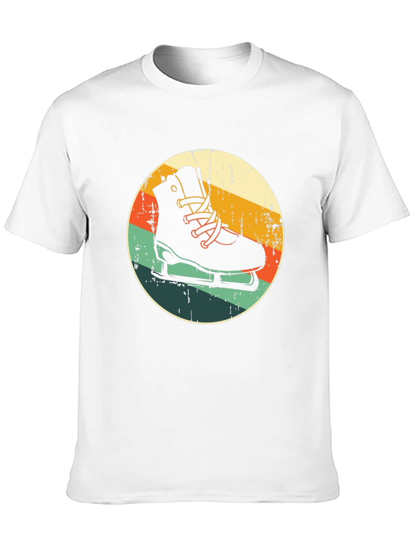 Black Retro Ice Skate Graphic Tee - Vintage Style Skating Shirt view 10